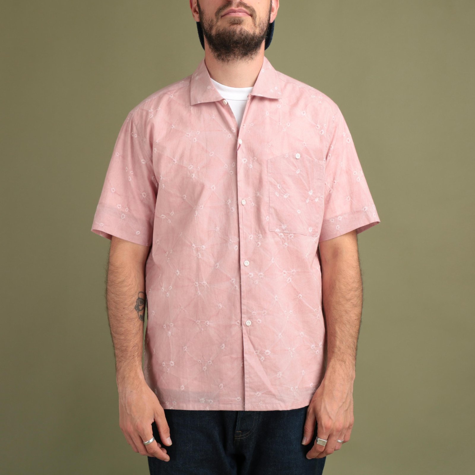 KARDO x FLÂNEURS / S/S Shirt Bandhani Carnation Pink