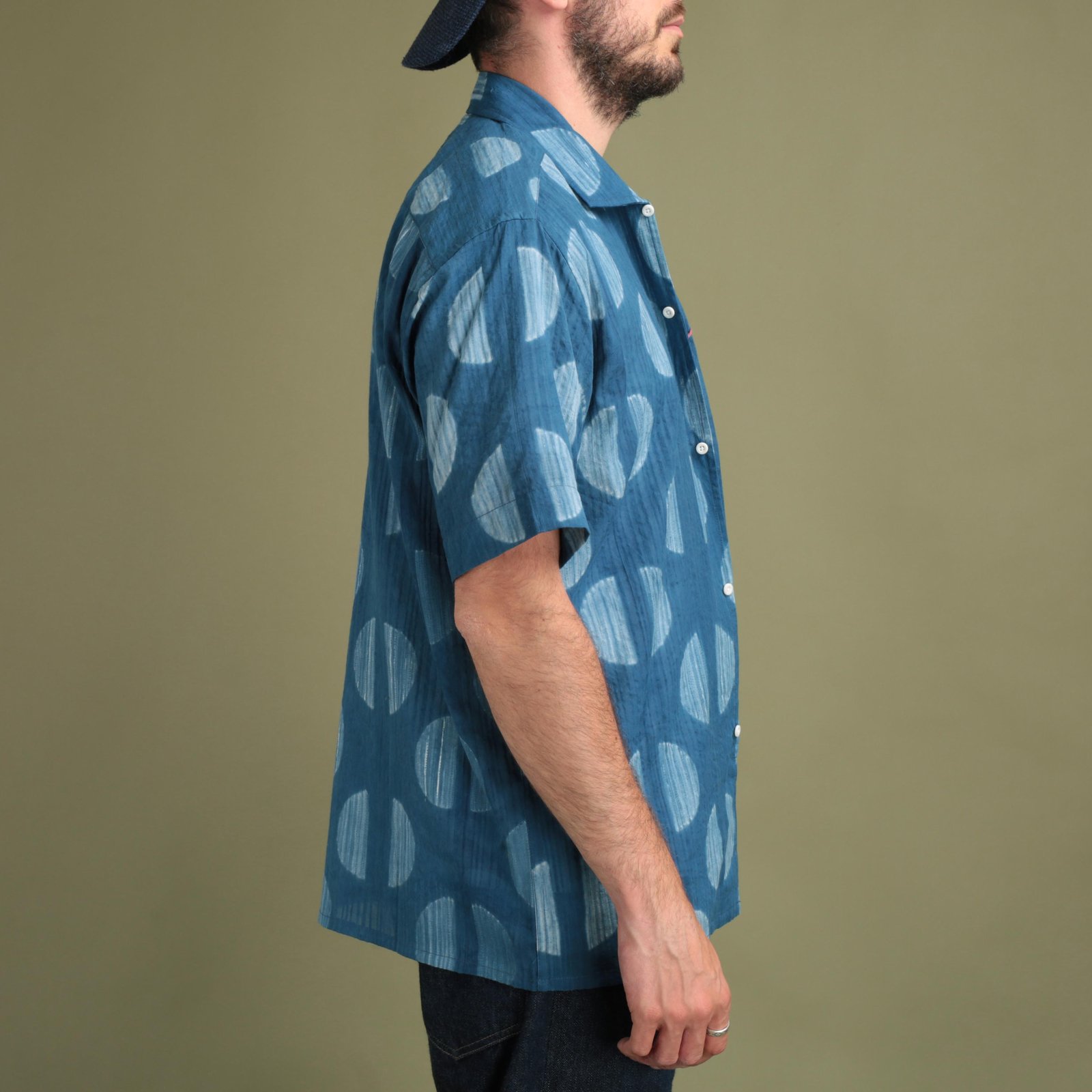 KARDO x FLÂNEURS / S/S Shirt Shibori Dyed Seersucker