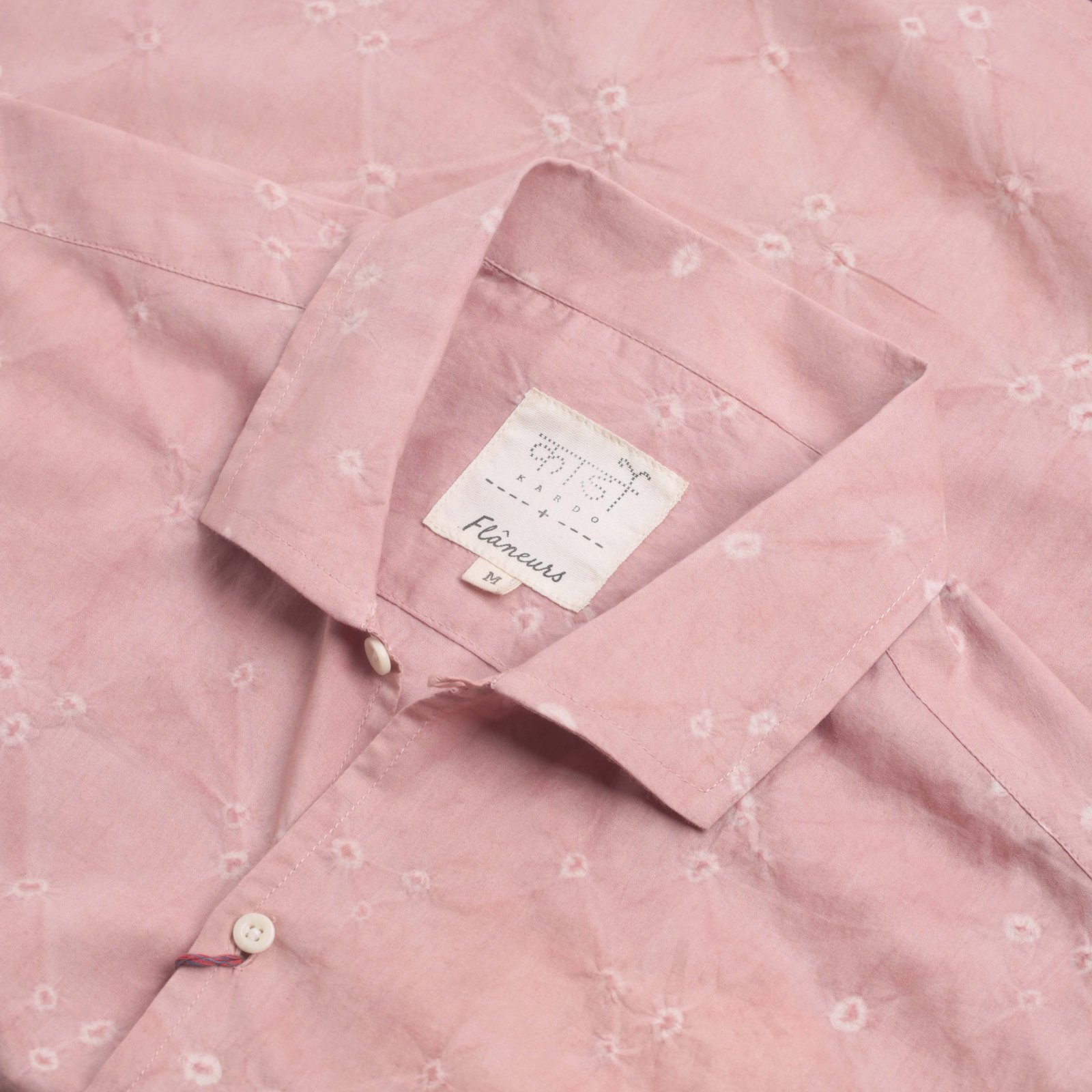 KARDO x FLÂNEURS / S/S Shirt Bandhani Carnation Pink