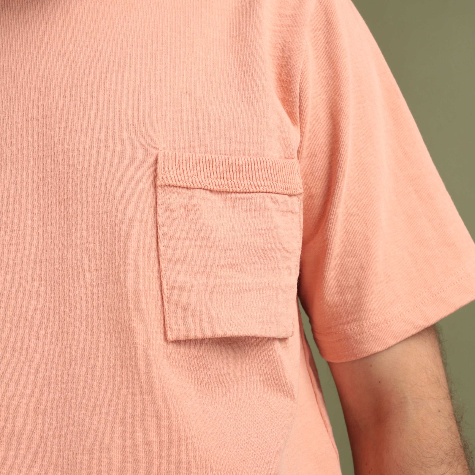 Dotsume Pocket T-Shirt Coral