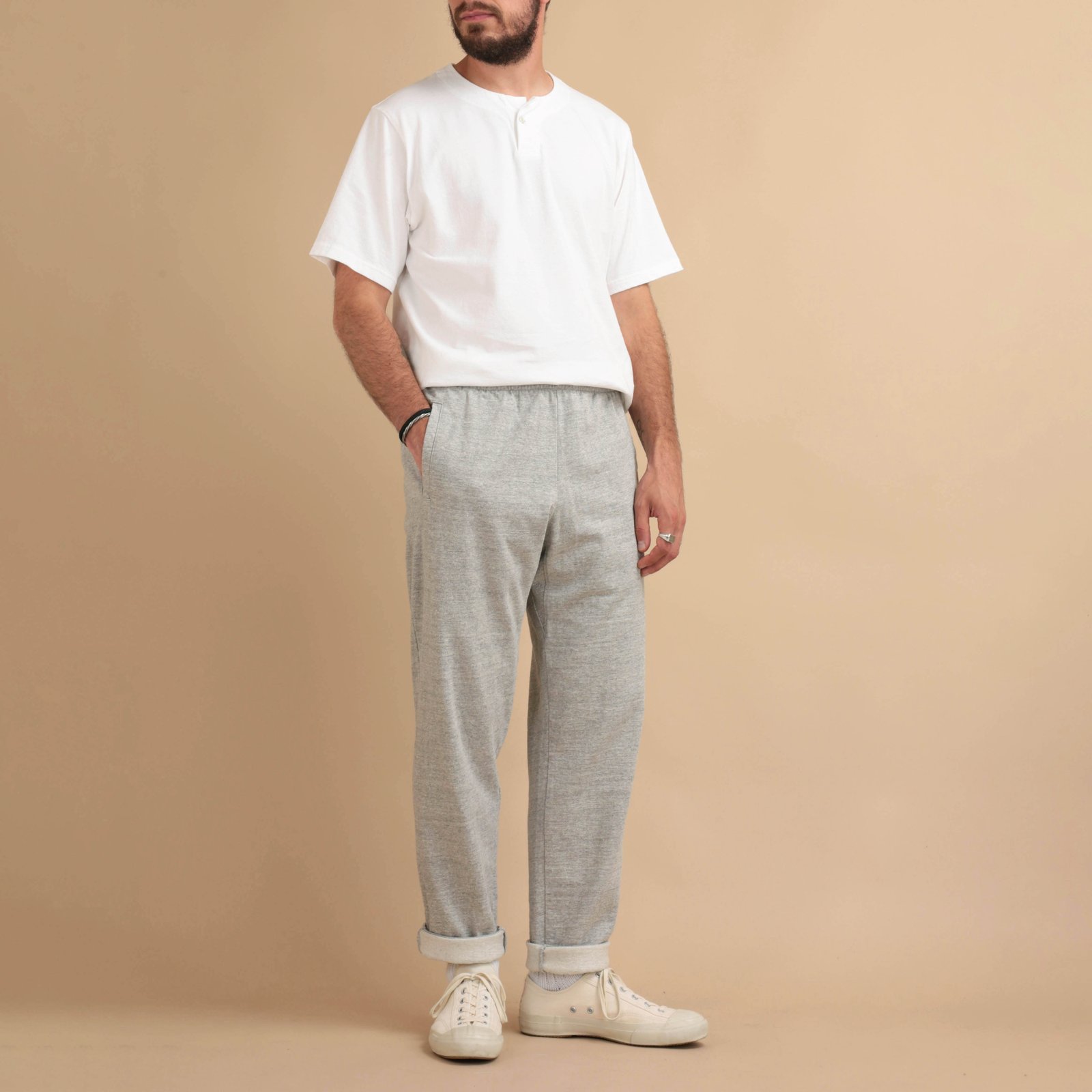 Dotsume Peg-Top Pants Heather Gray