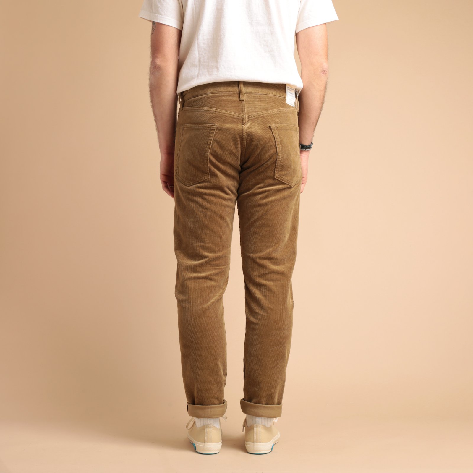 5-Pocket Tapered Beige Corduroy