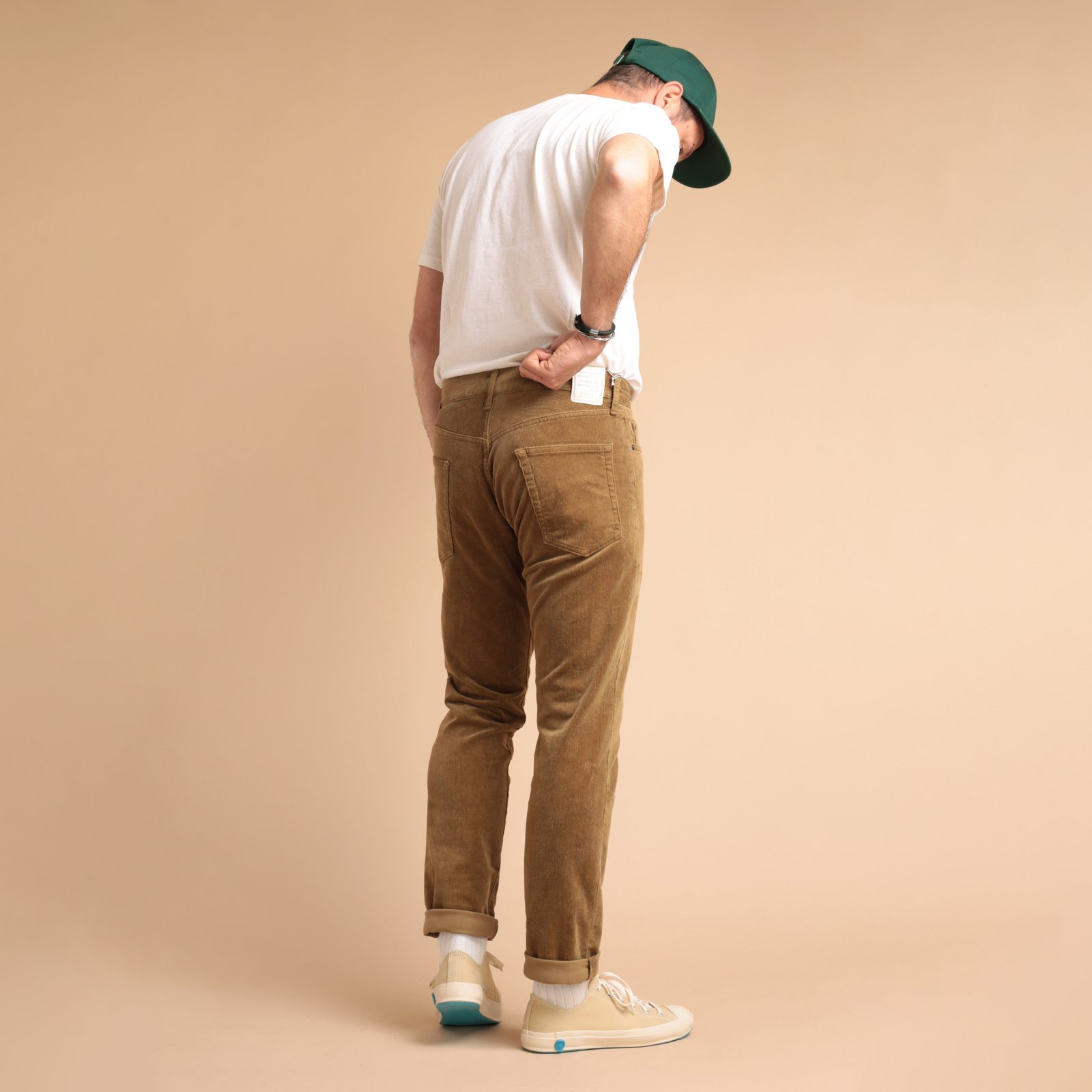 5-Pocket Tapered Beige Corduroy