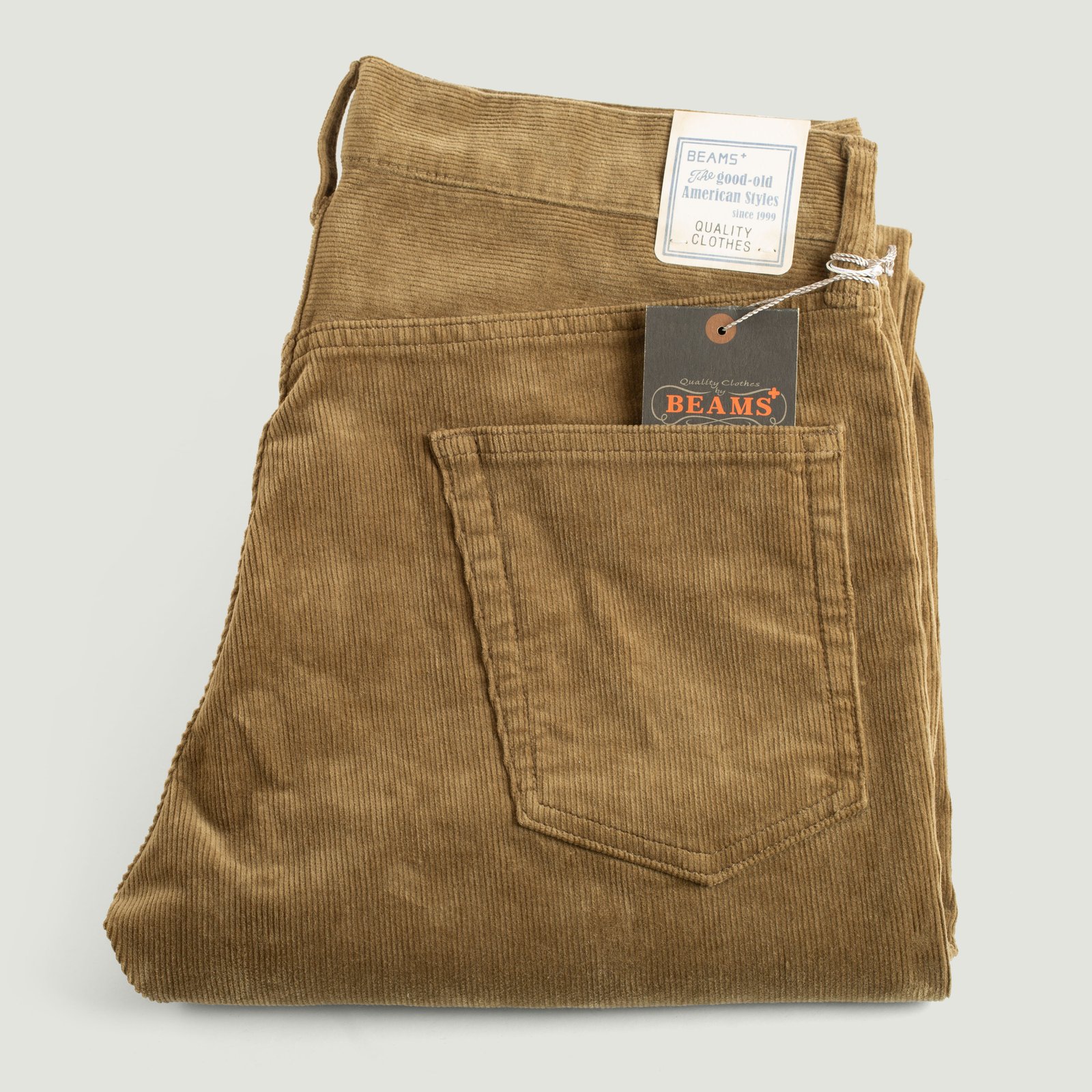 5 Pockets Tapered Corduroy Beige