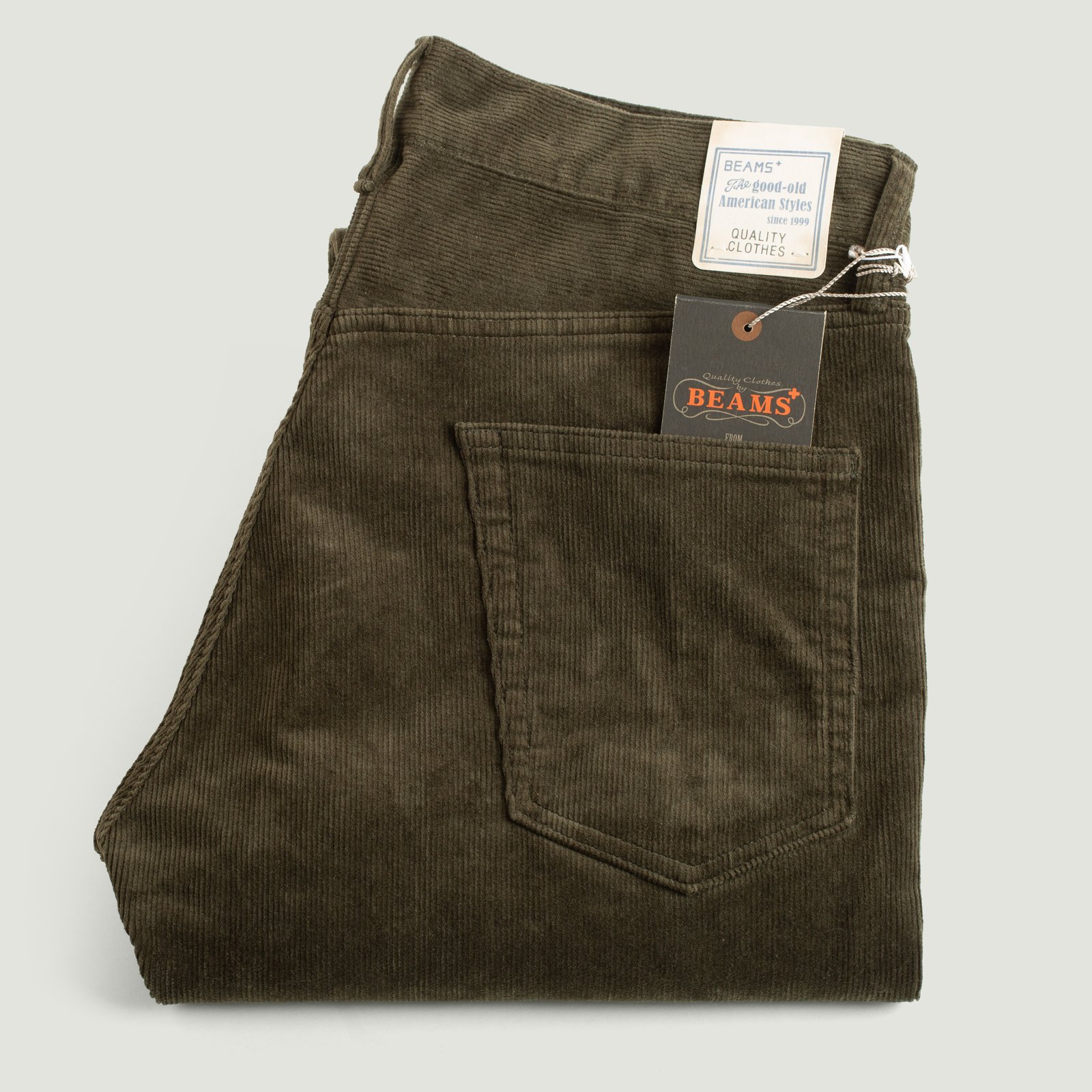 5 Pockets Tapered Corduroy Olive