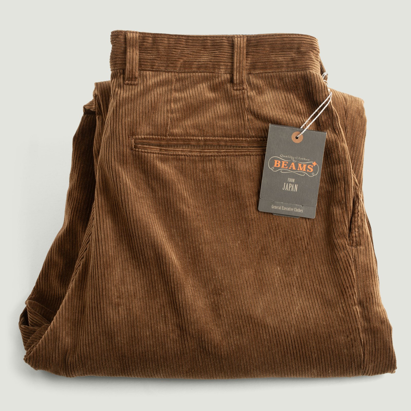 Vignette_BEAMS PLUS-2 Pleats Corduroy Trousers-couleur-Golden Brown