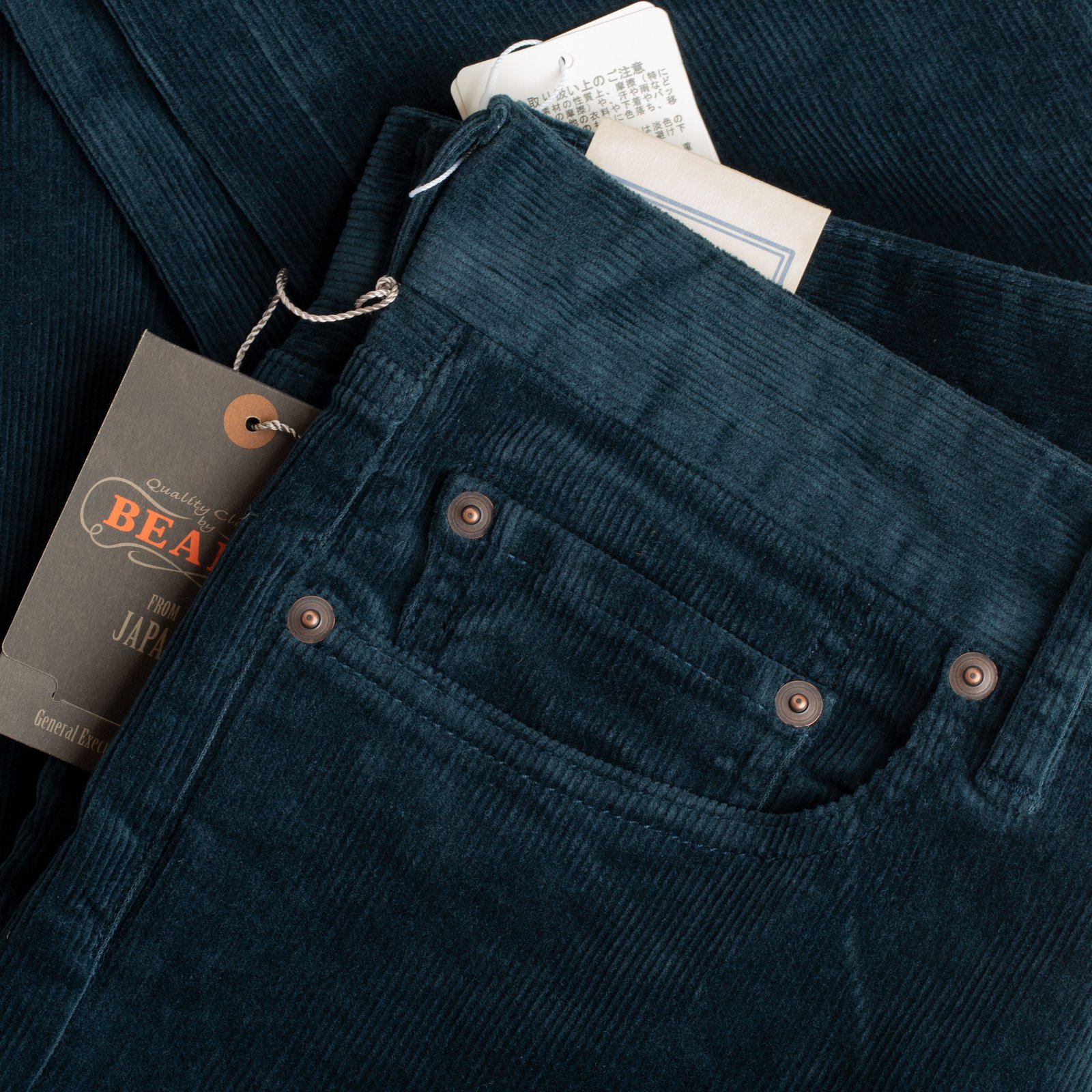 5 Pockets Tapered Corduroy Deep Blue