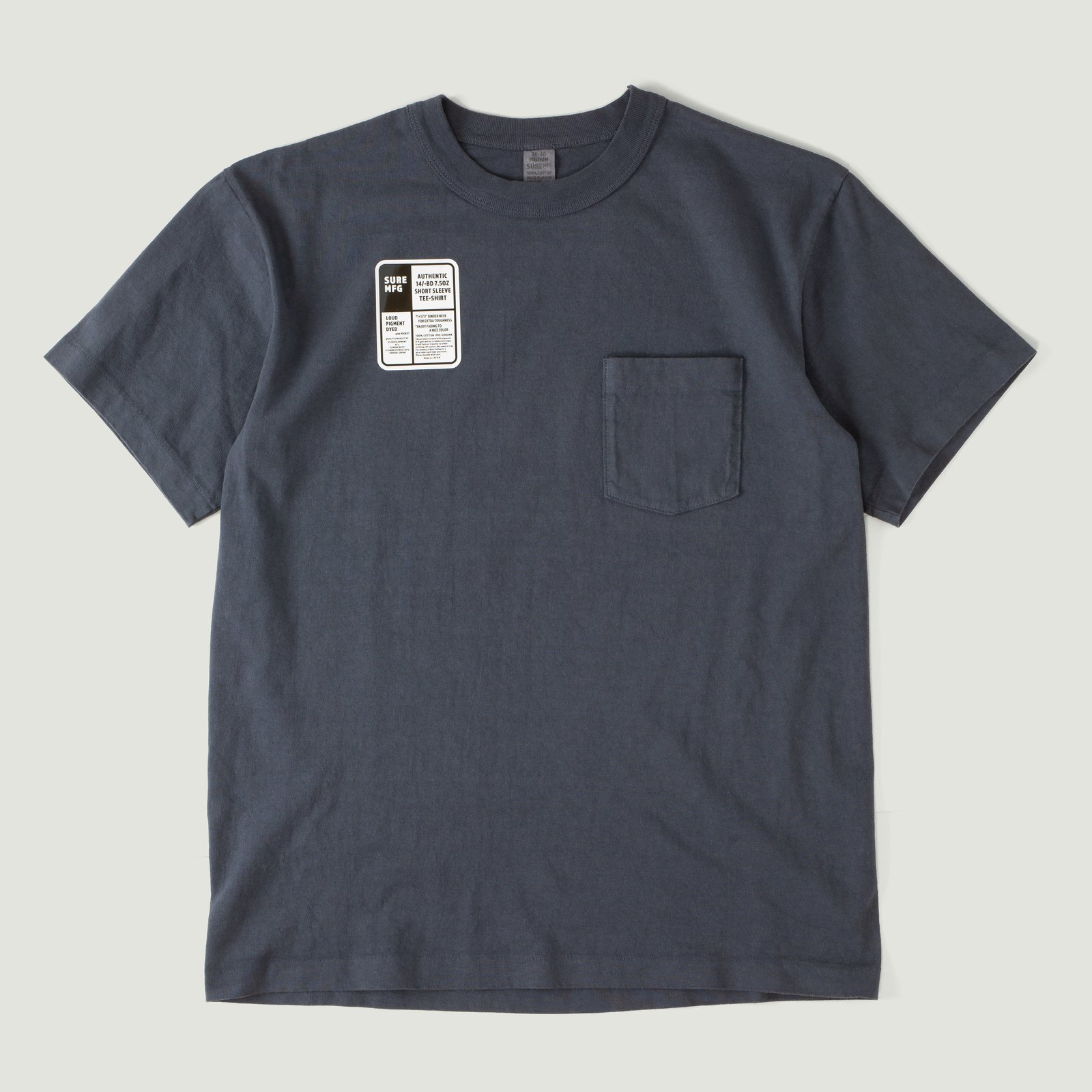 "SURE MFG" 7.5oz Pocket S/S Tee Nice Navy