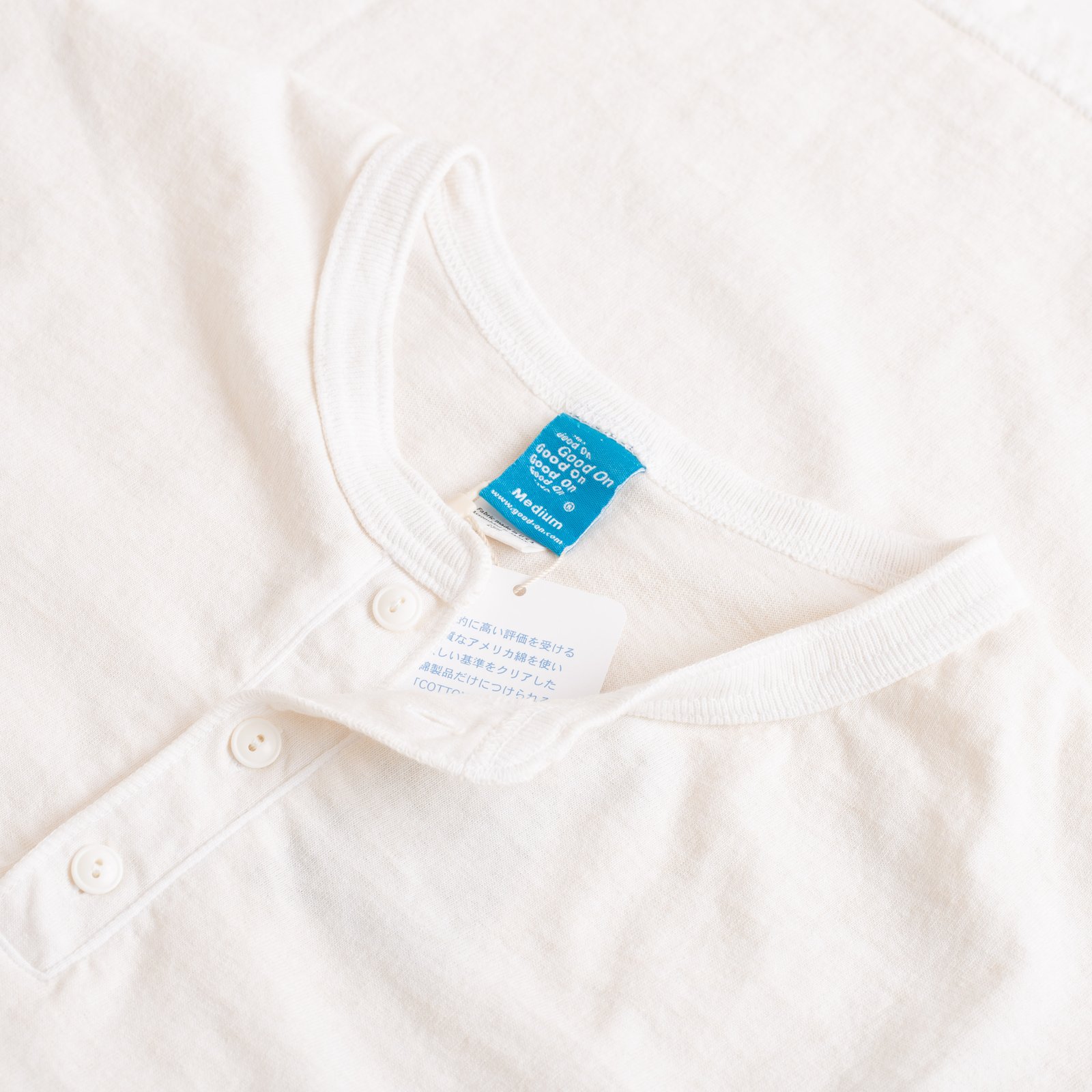 Long Sleeve Henley T-Shirt P-Natural