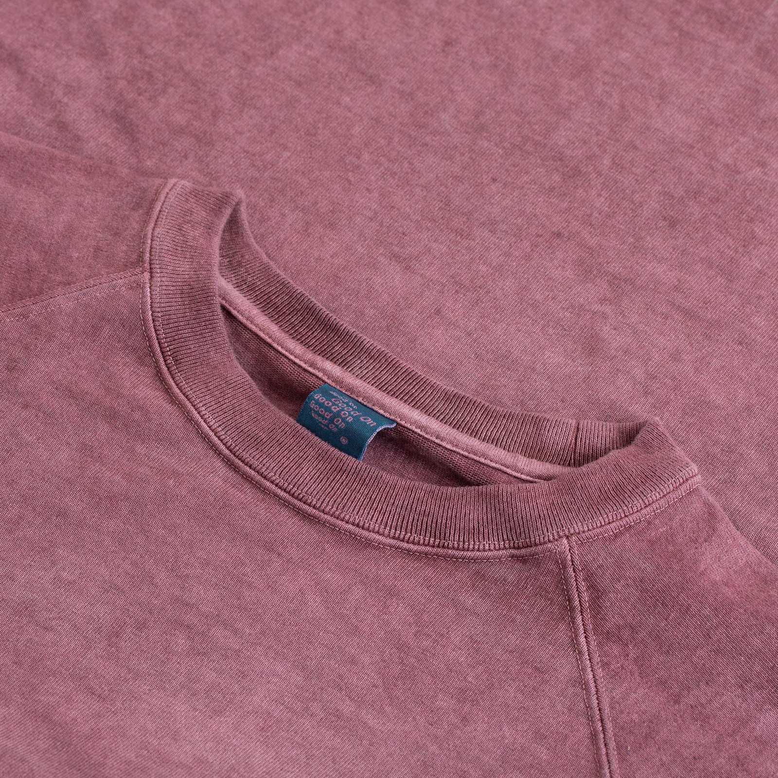 Heavy Raglan Pocket Long Sleeve T-Shirt in Azuki