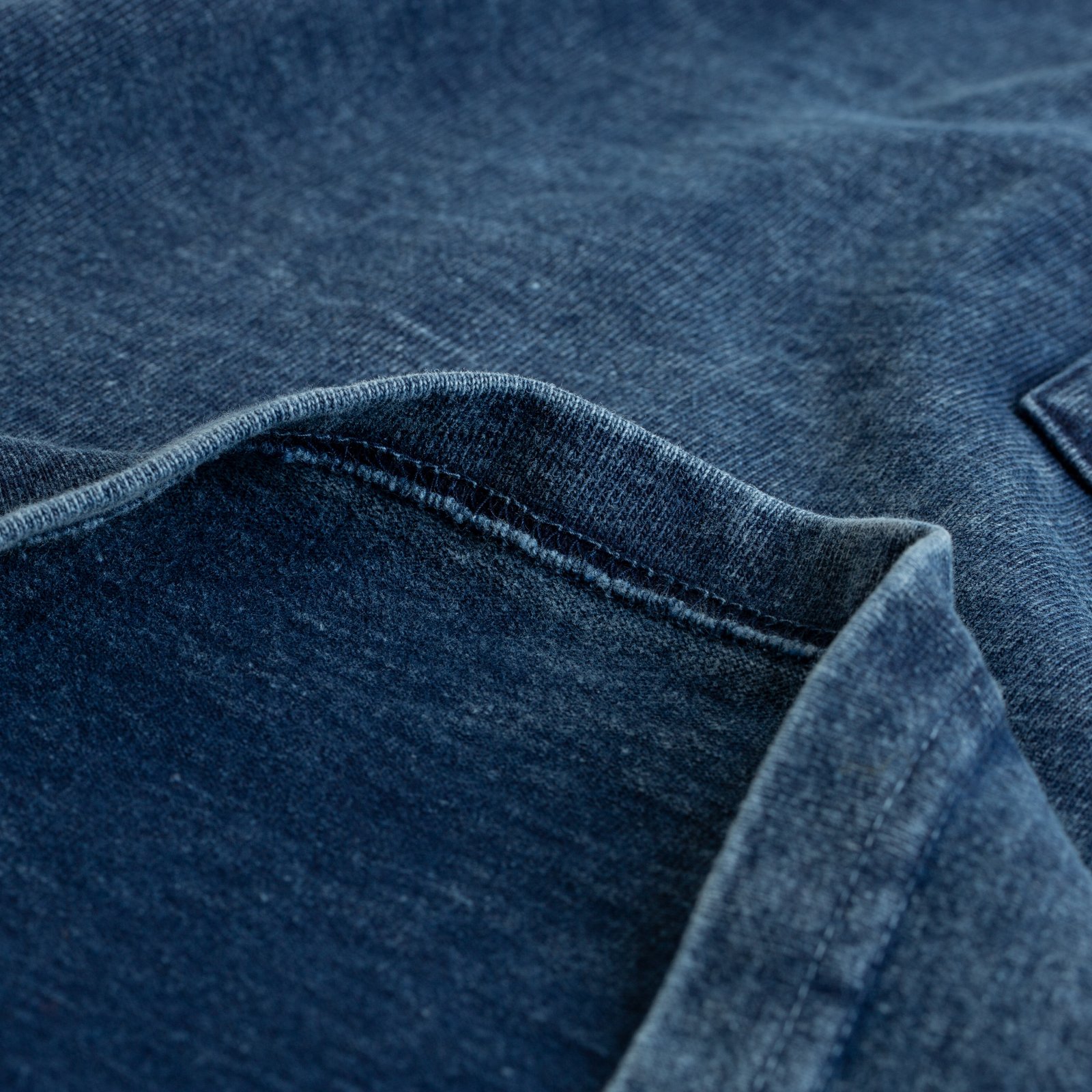 Long Sleeve Heavy Crew Tee Indigo Shave