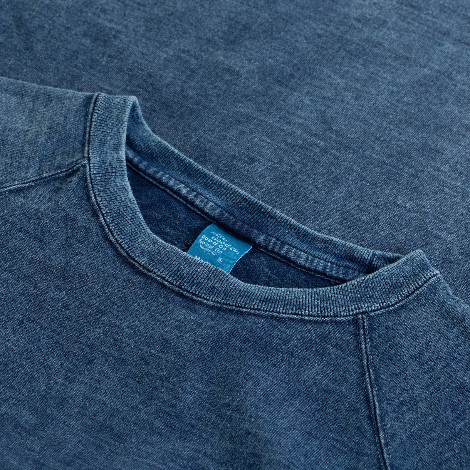 Heavy Raglan Long Sleeve Pocket T-shirt Indigo Shave