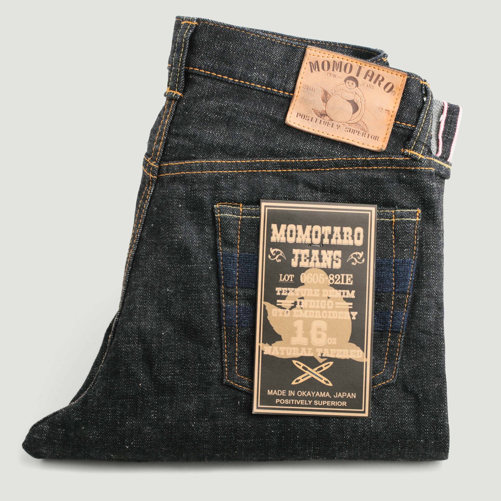 0605-82IE Natural Tapered 16oz Textured Denim