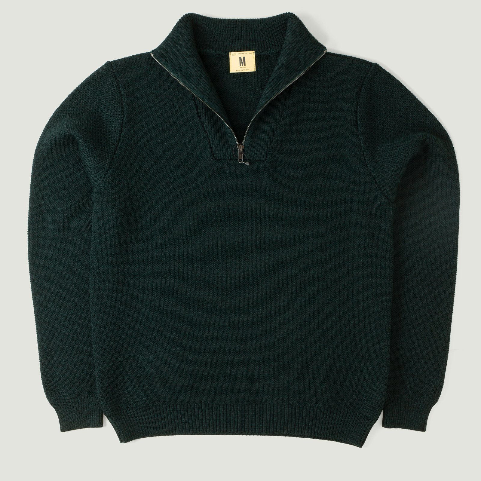 Forest Green Youri Zip-Up Sweater