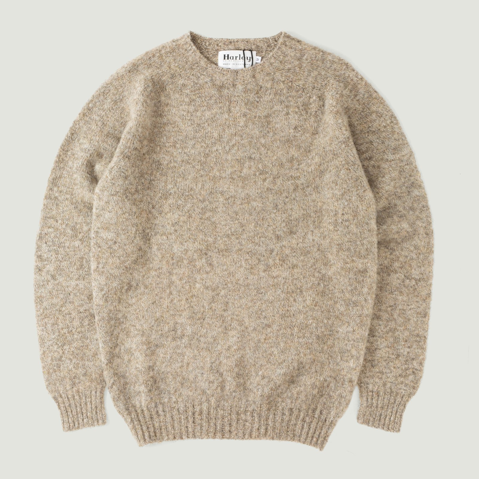 brown mushroom-colored HARLEY OF SCOTLAND shaggy sweater