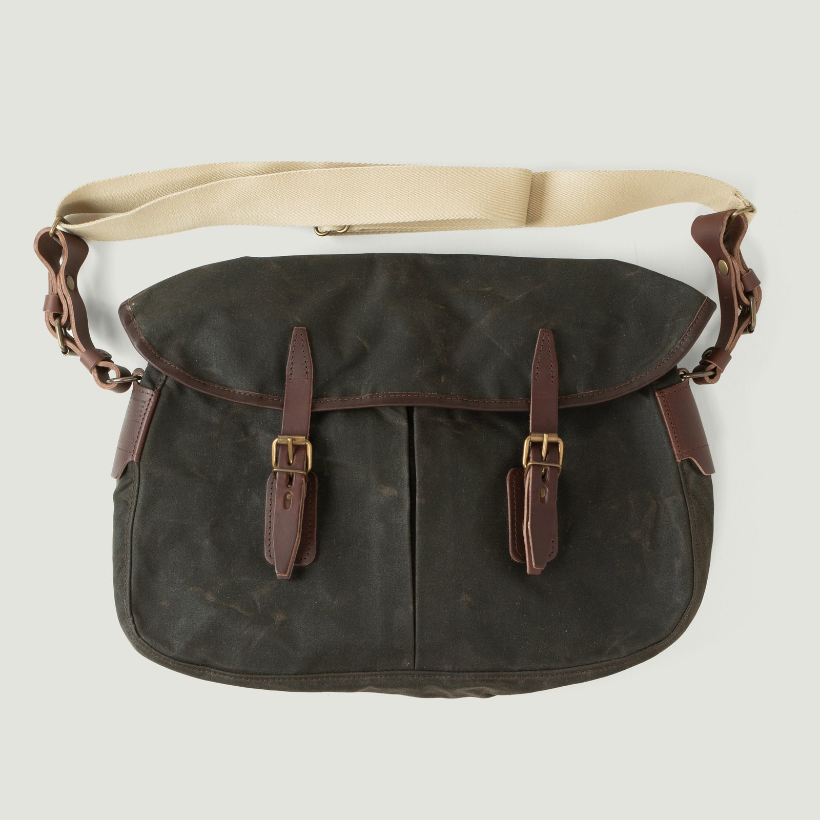 Waxed Khaki Fisherman's Musette