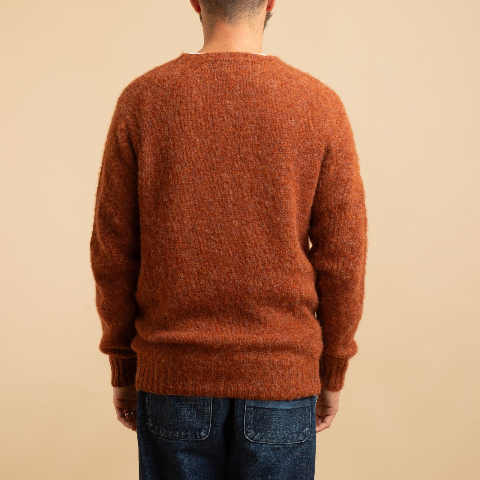 HARLEY OF SCOTLAND X FLÂNEURS / Shaggy Crew Neck Sweater Terracotta
