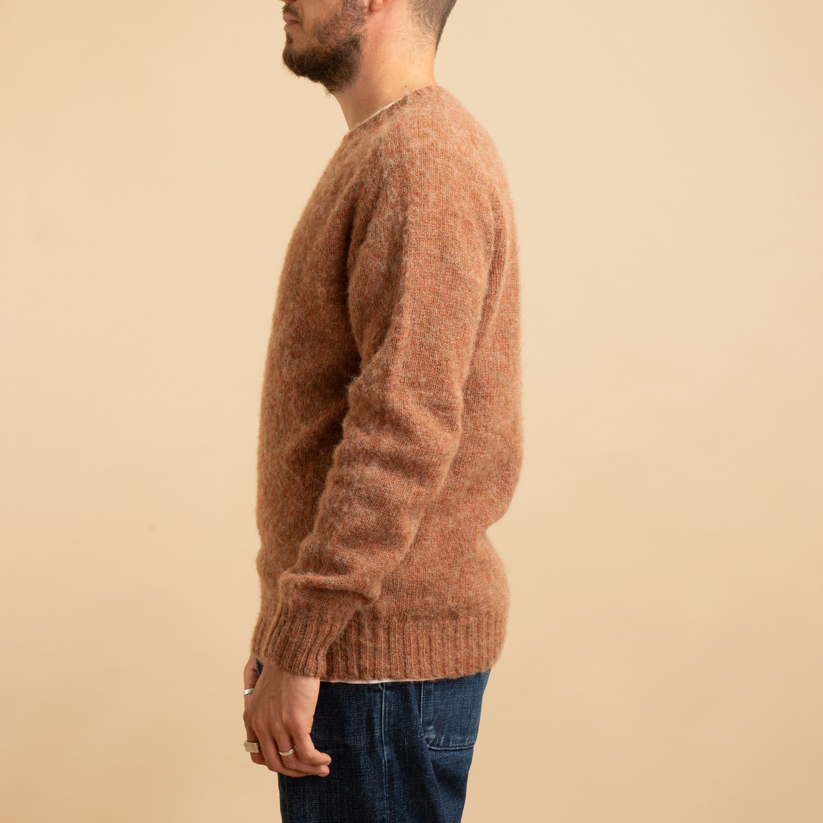 HARLEY OF SCOTLAND X FLÂNEURS / Shaggy Crew Neck Sweater Brae