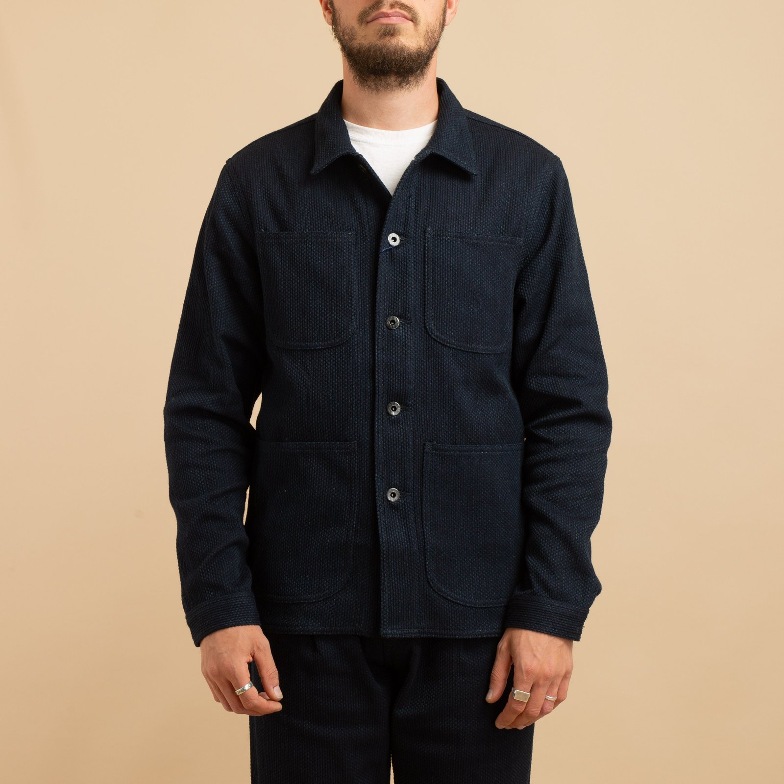 JAPAN BLUE / 11oz Indigo Sashiko Coverall Jacket