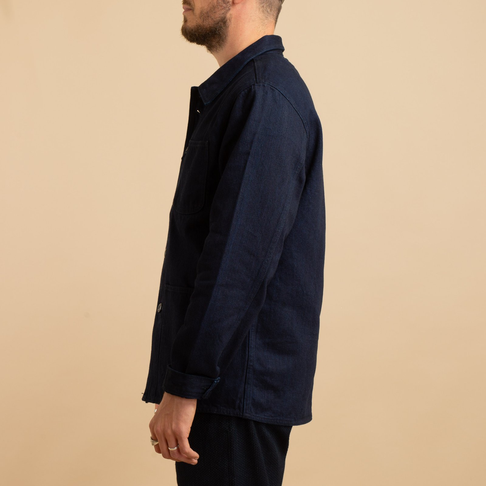 JAPAN BLUE / Indigo x Indigo Denim Coverall jacket