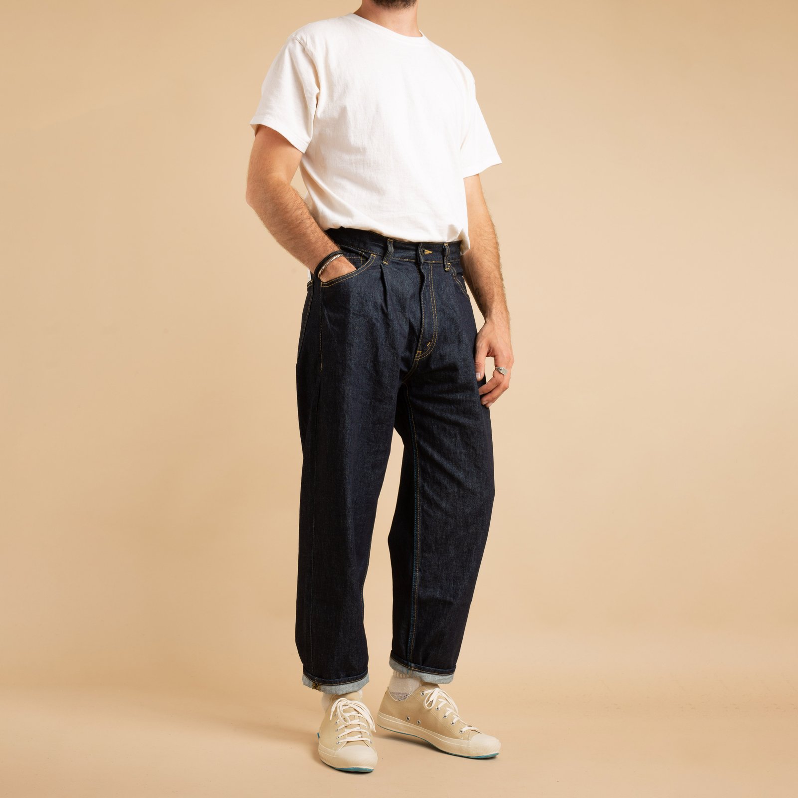 JAPAN BLUE / Indigo 13oz Wide Tapered 5-Pocket Pants