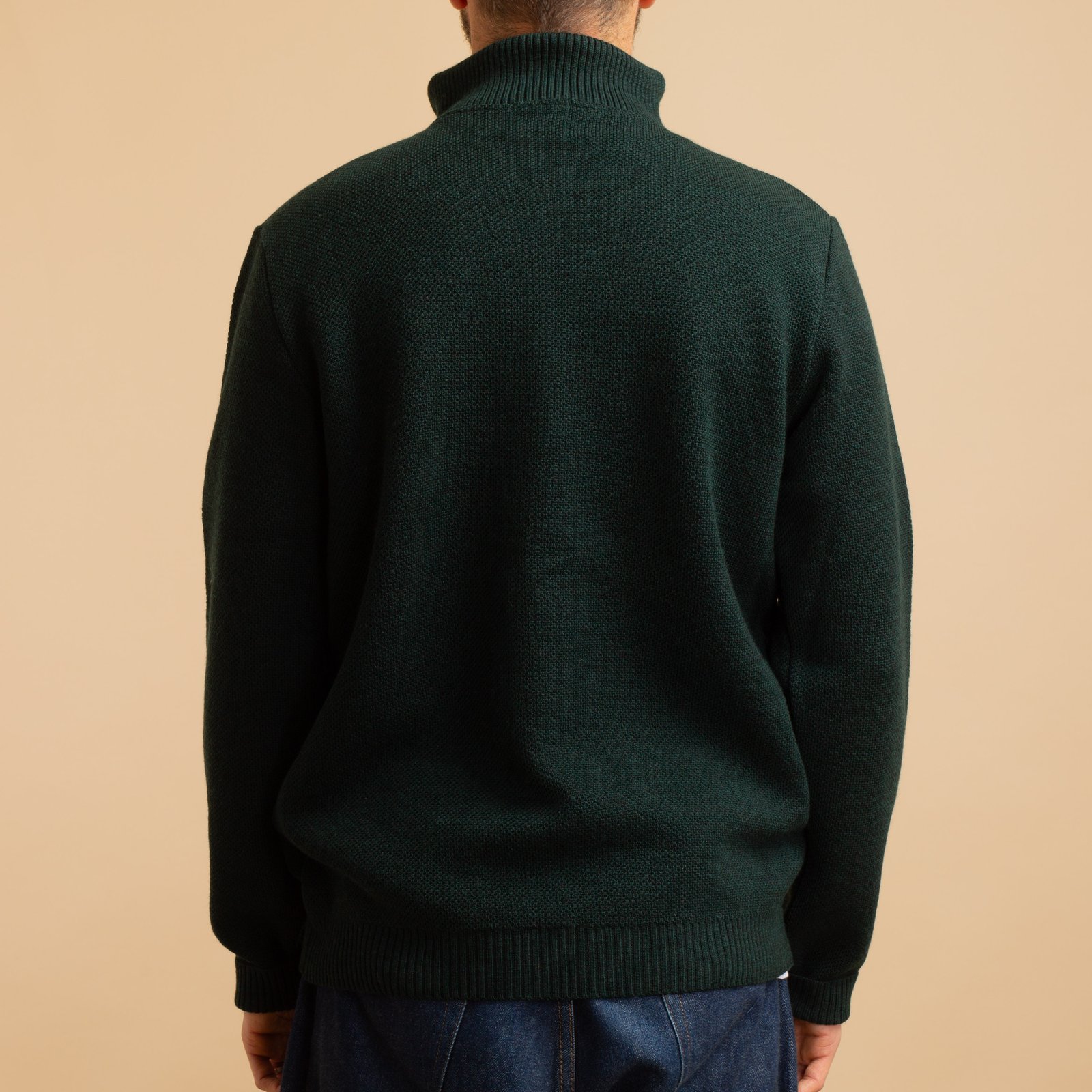 Forest Green Youri Zip-Up Sweater