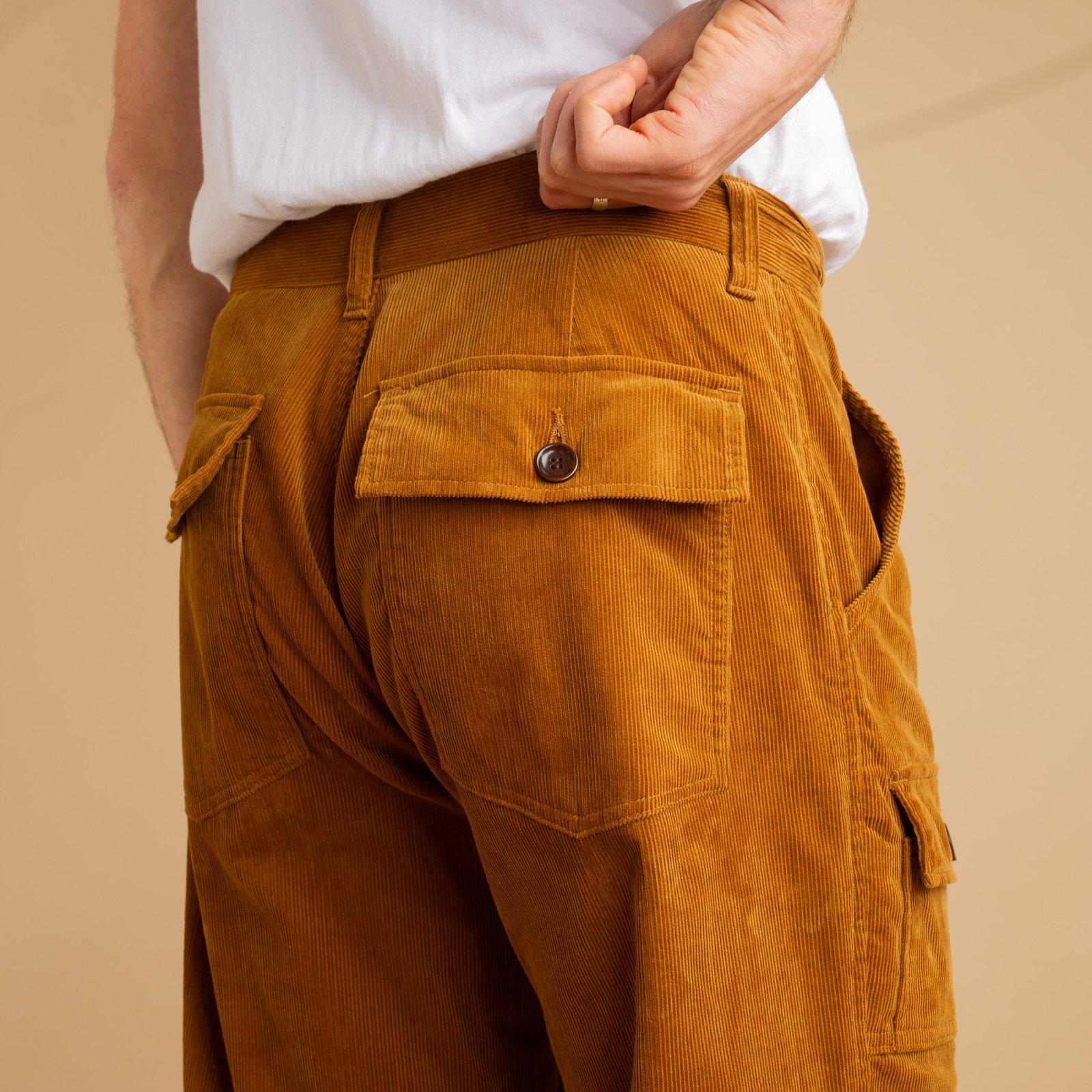 F0523 Corduroy Bush Pants Khaki