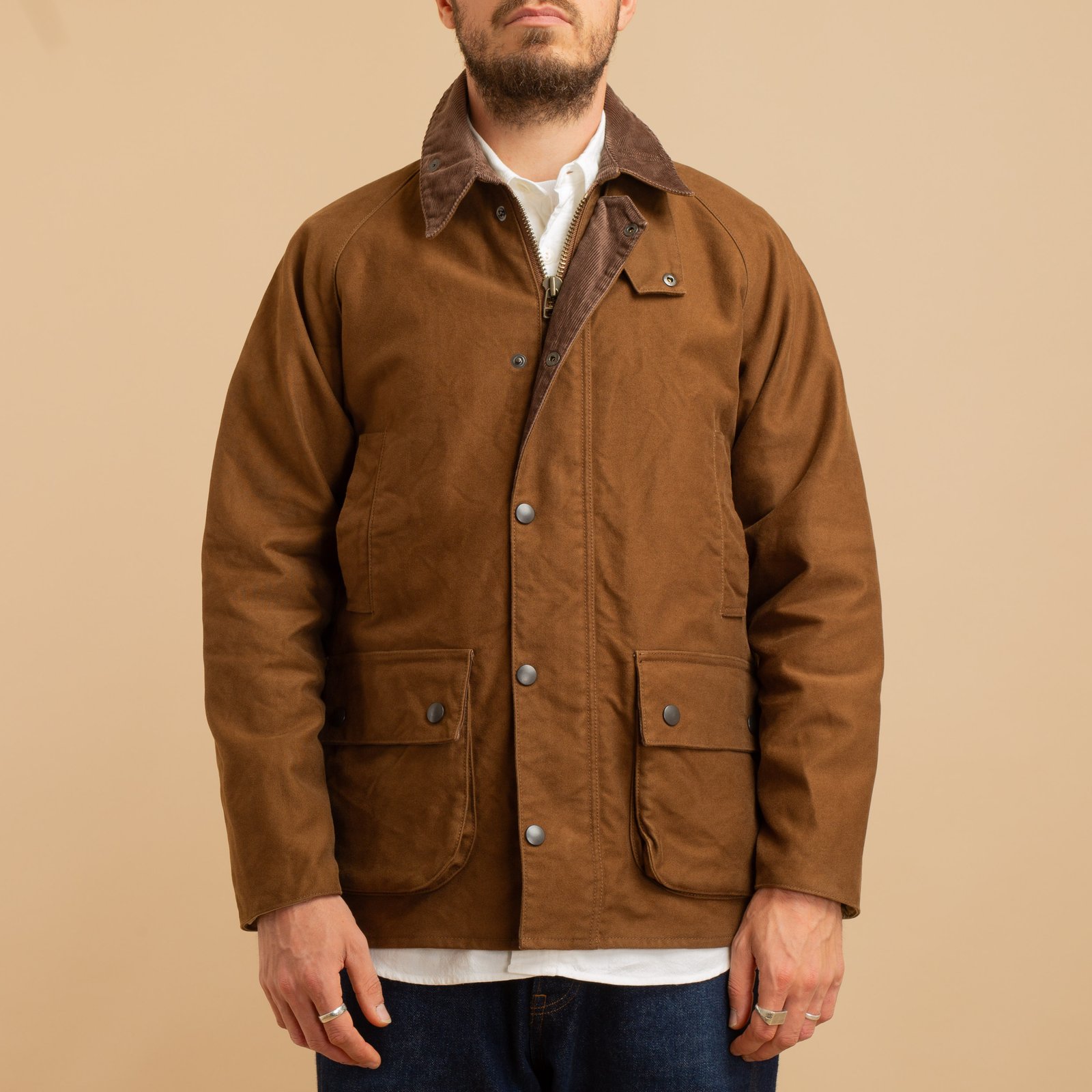 F2361 Heavy Moleskin Riding Jacket Brown