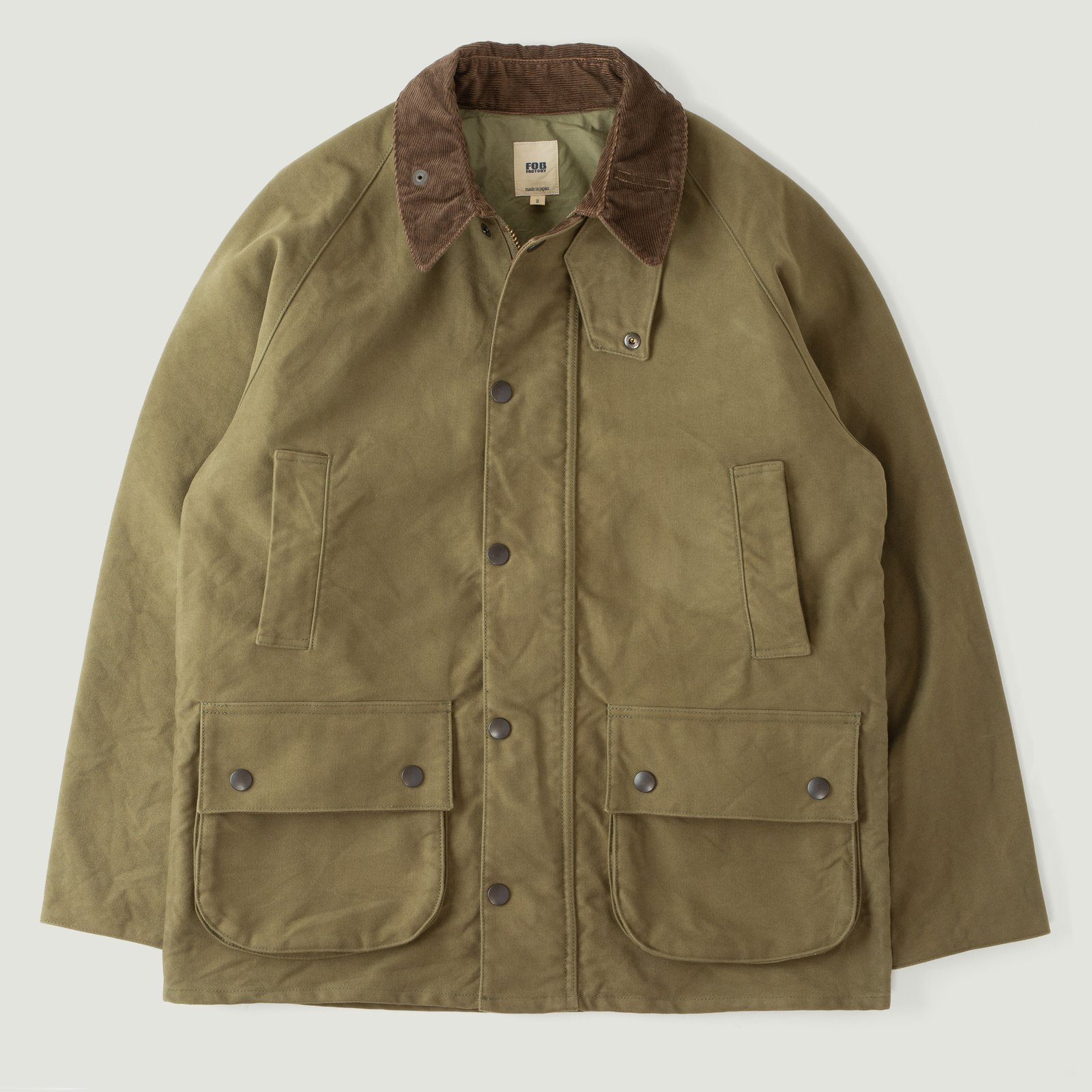 F2361 Heavy Moleskin Riding Jacket Olive