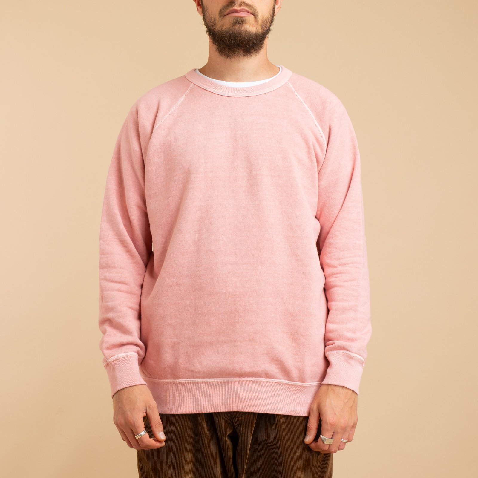 Raglan Crewneck Sweatshirt P-Coral