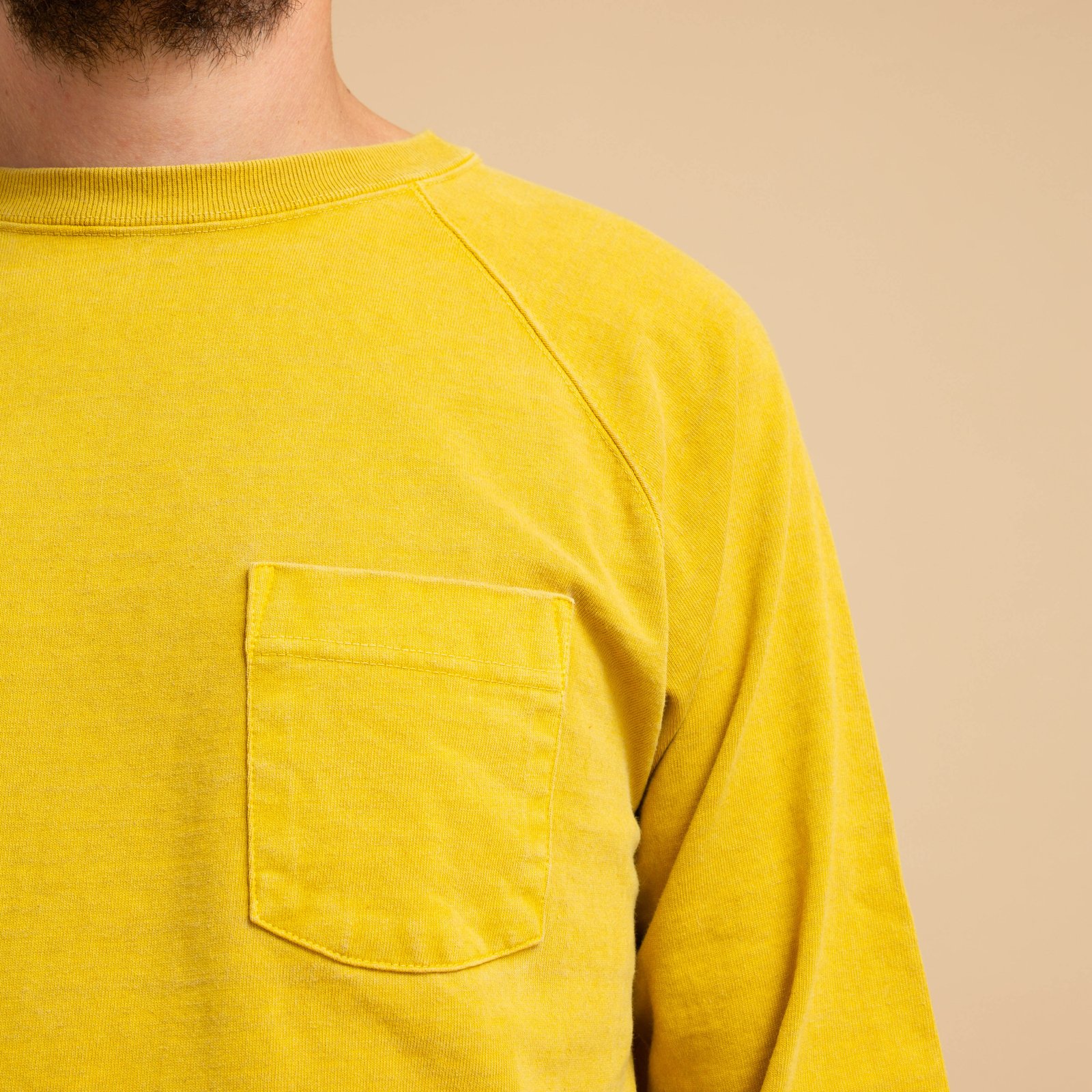 Heavy Raglan Pocket T-Shirt L/S P-Banana