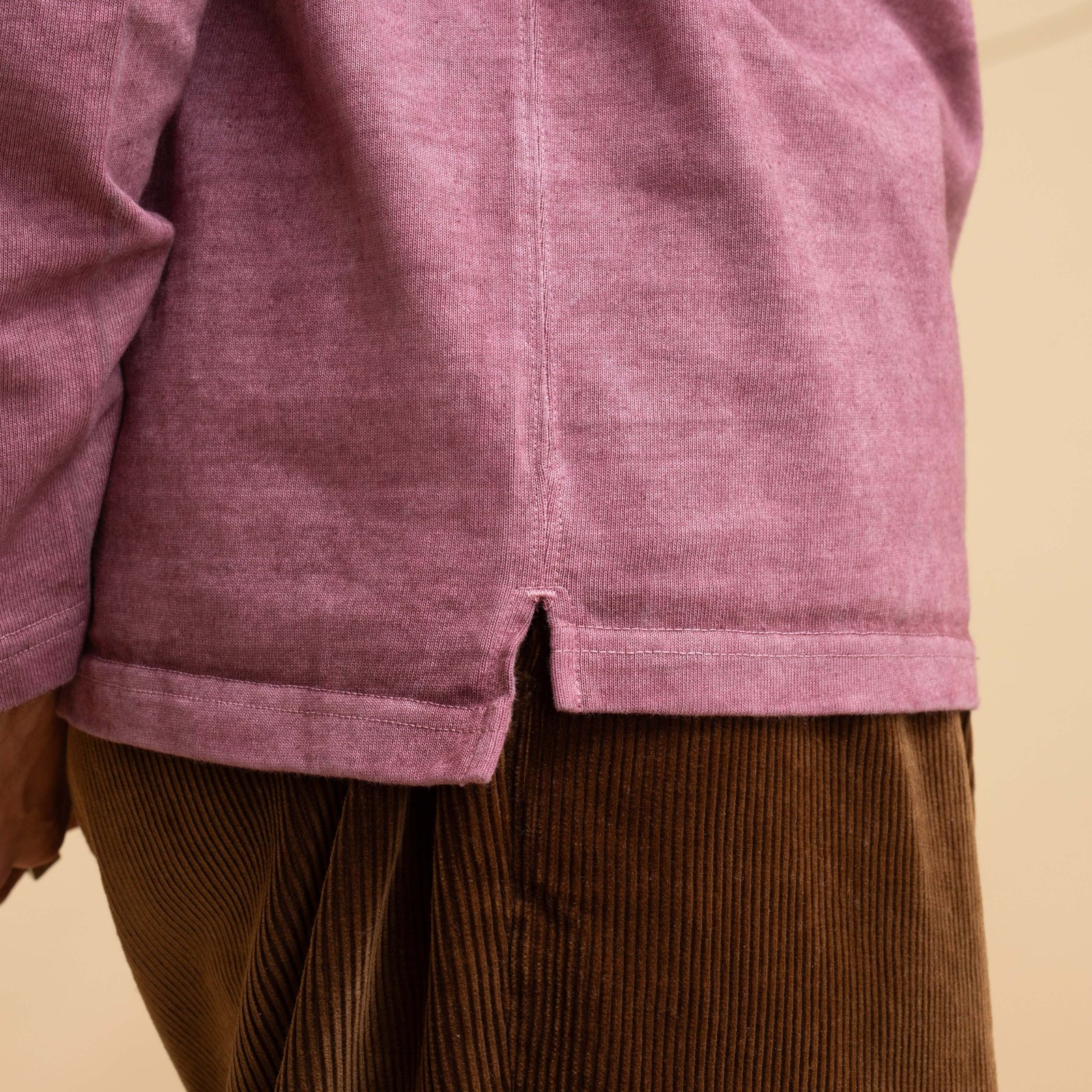 Heavy Raglan Pocket Long Sleeve T-Shirt in Azuki