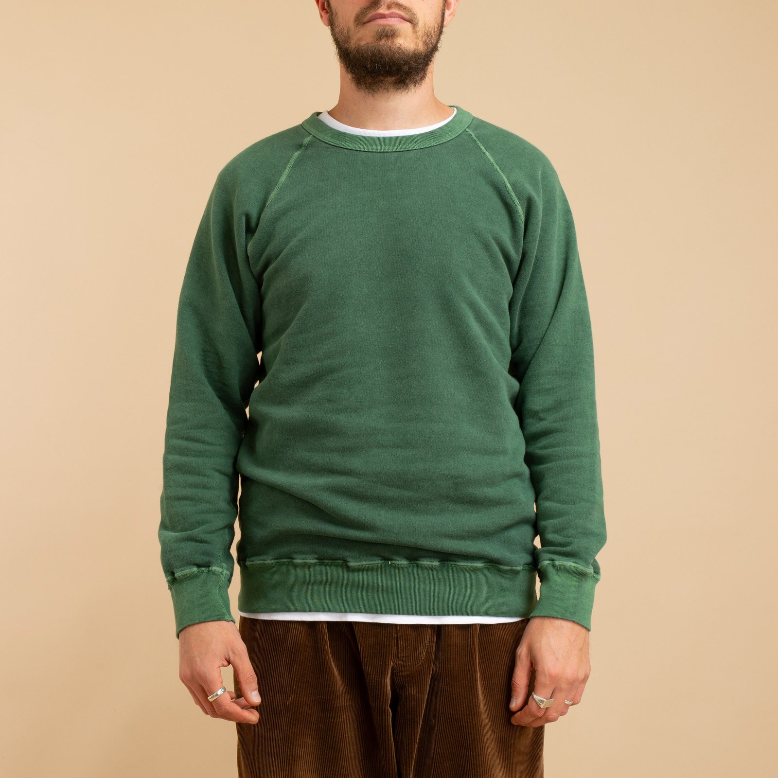 Raglan Crewneck Sweatshirt P-Dark Green