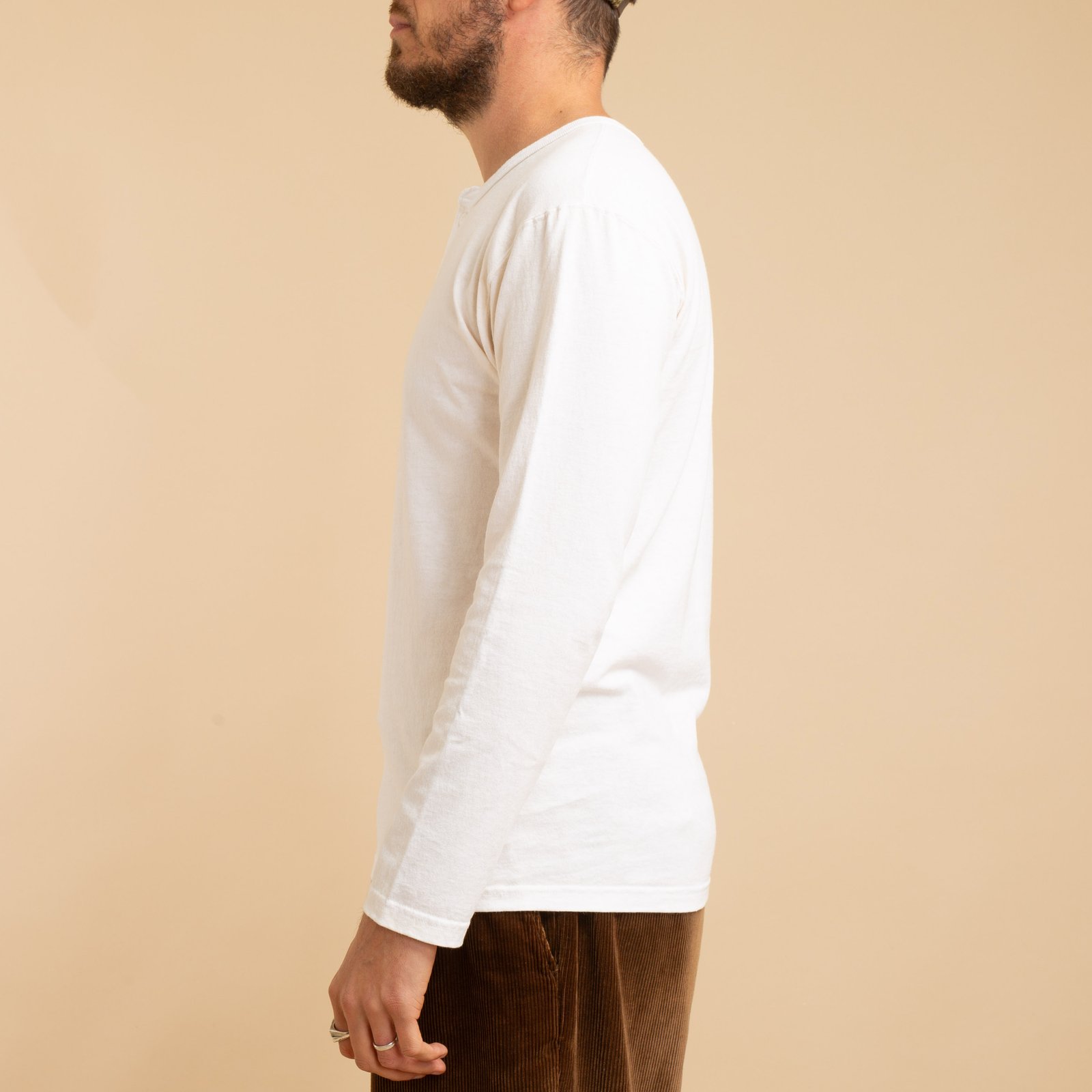 Tee-Shirt Henley L/S P-Natural