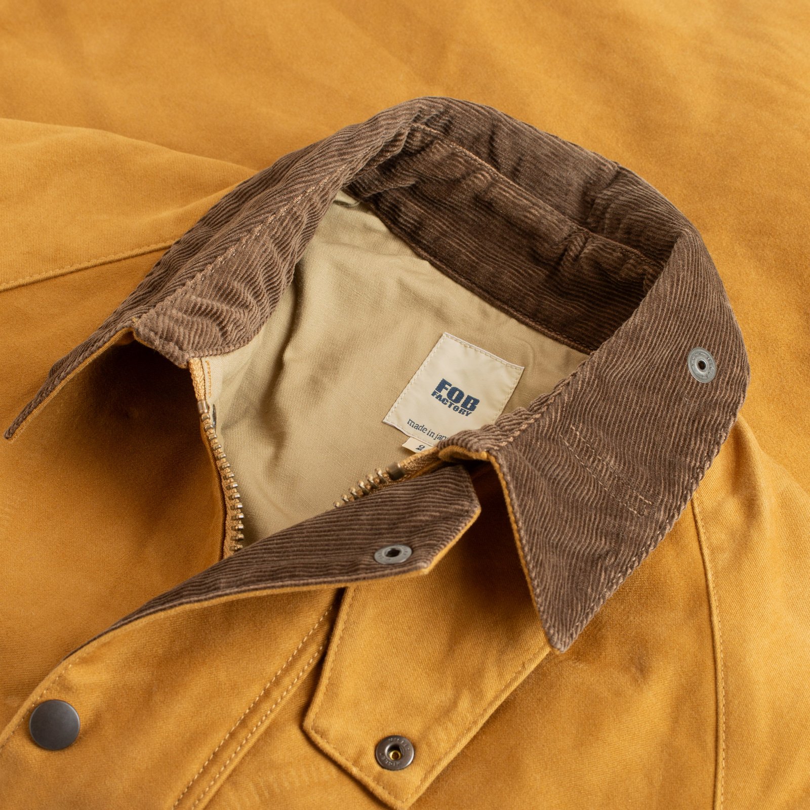 F2361 Heavy Moleskin Riding Jacket Khaki