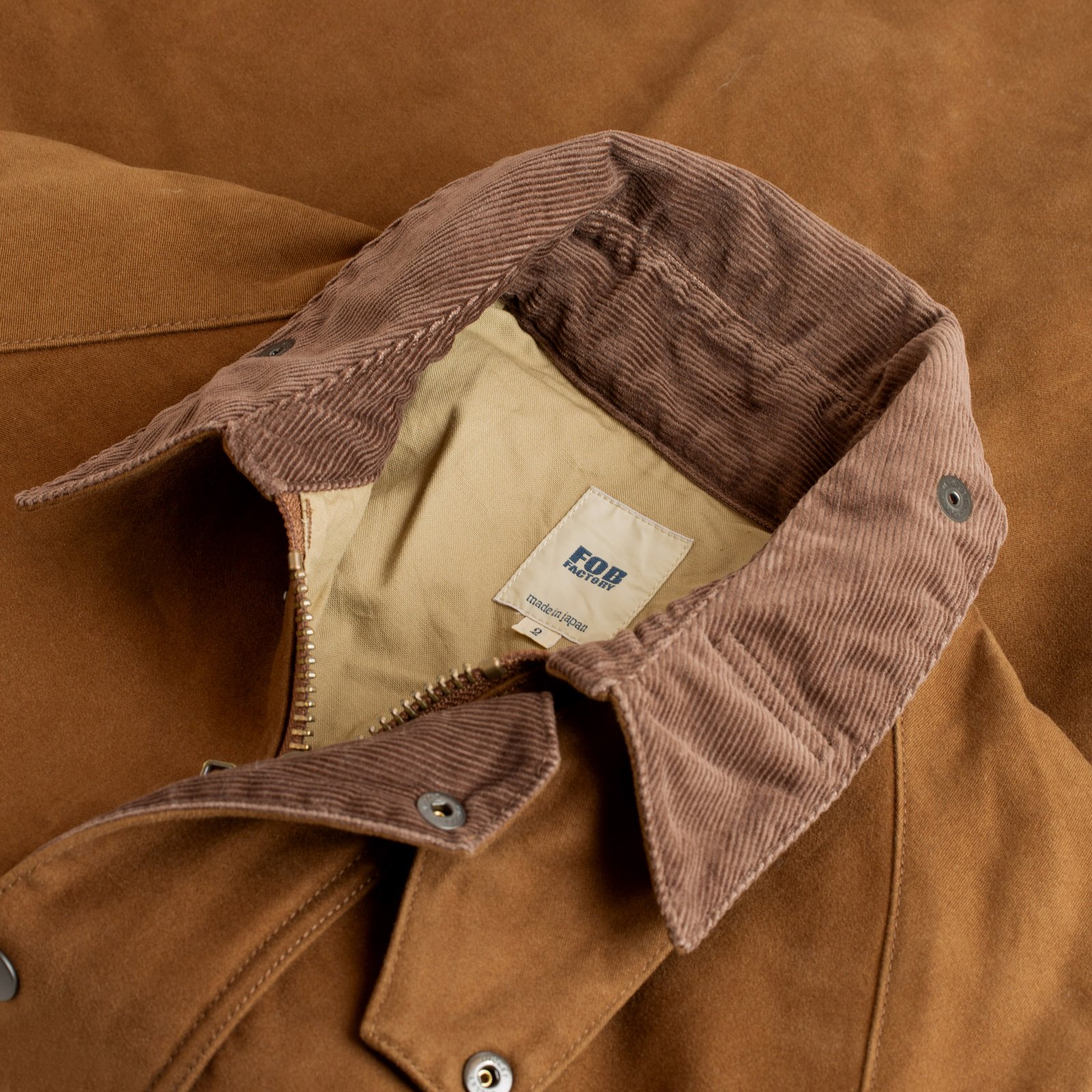 F2361 Heavy Moleskin Riding Jacket Brown