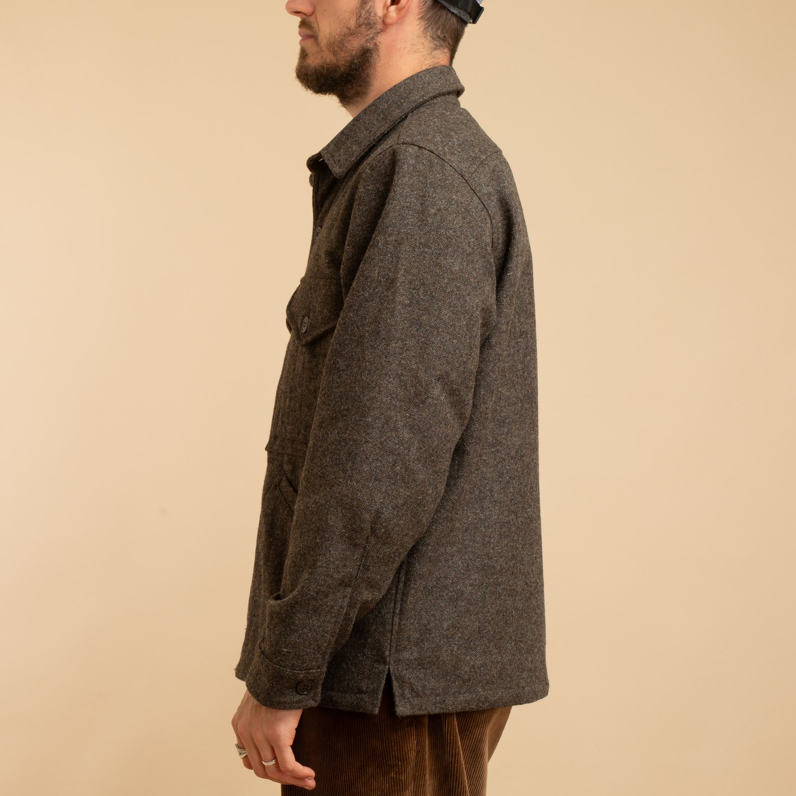 Wool Cruiser Jacket Brown