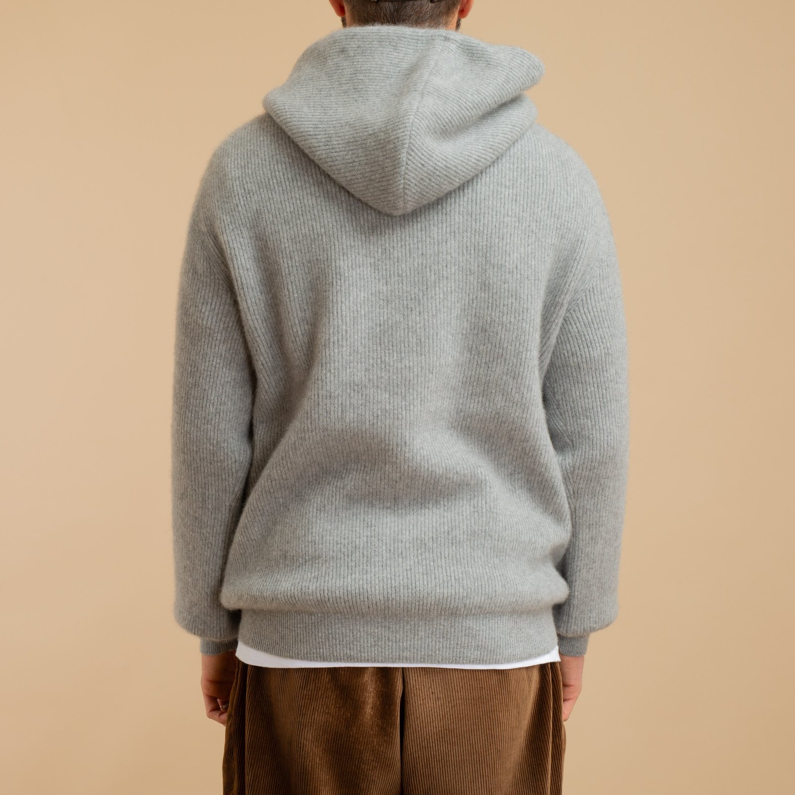 Cashmere Fox Pullover Hoodie Grey