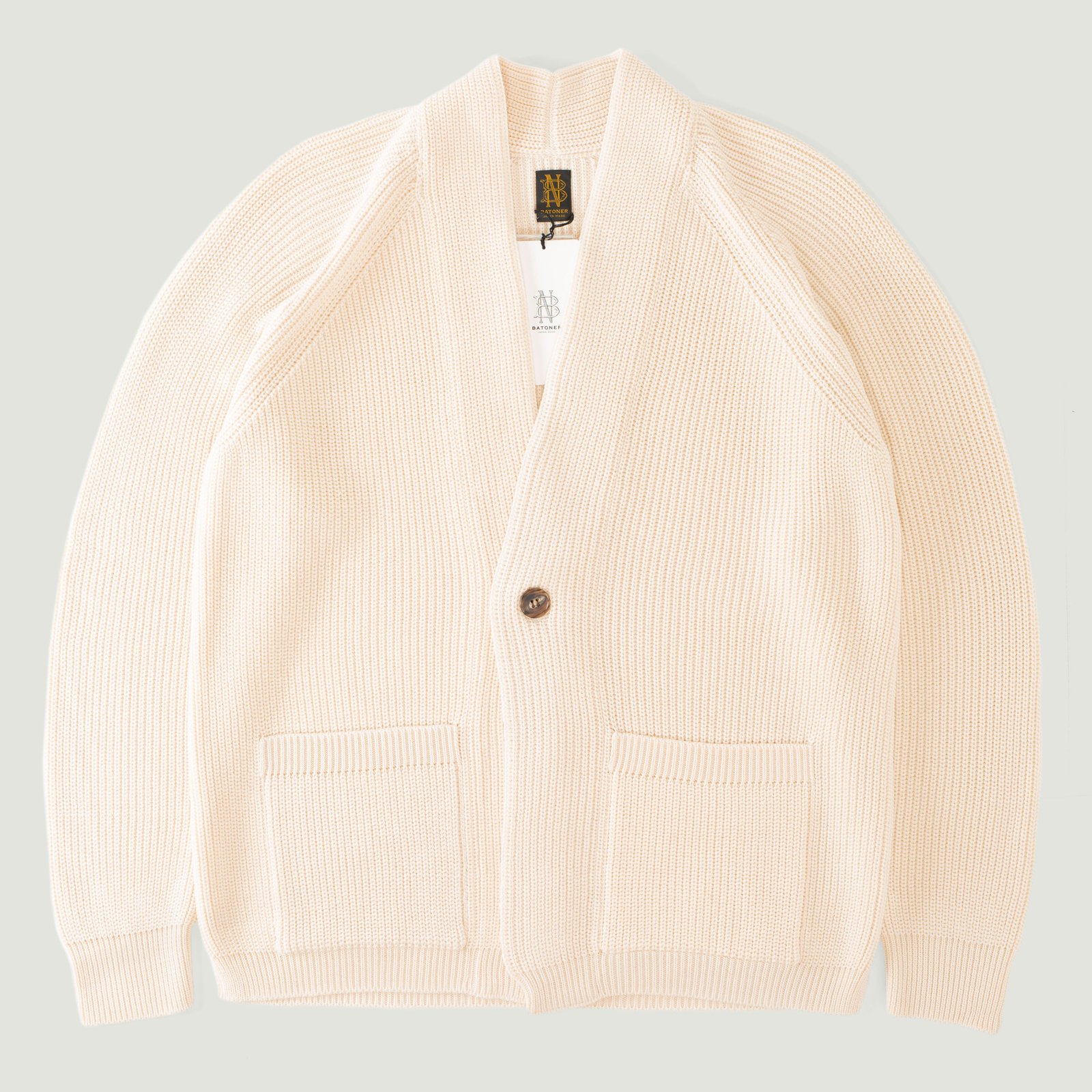 Signature 1 Button Cardigan Ivory