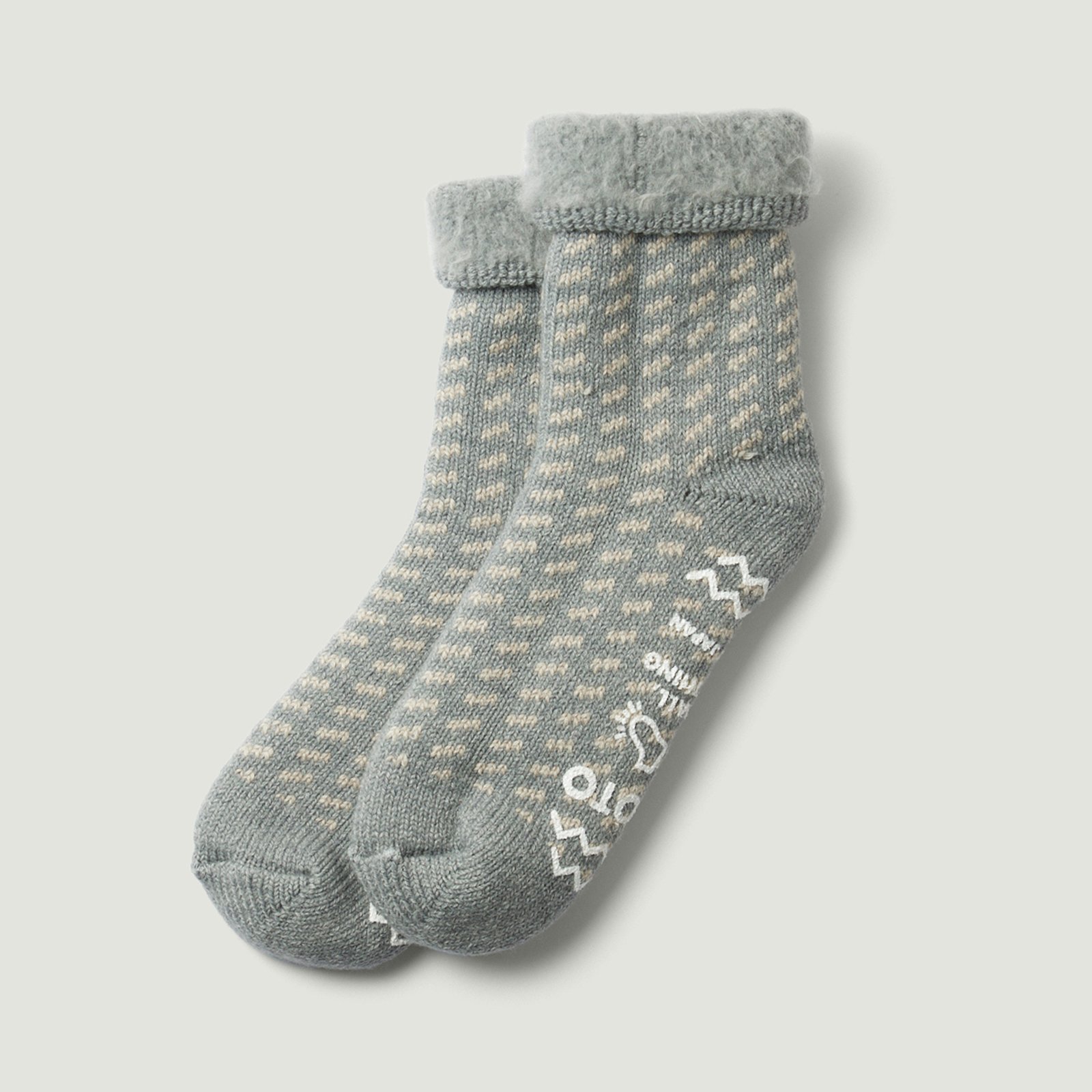 Comfy Room Socks "Bird's Eye" Gray