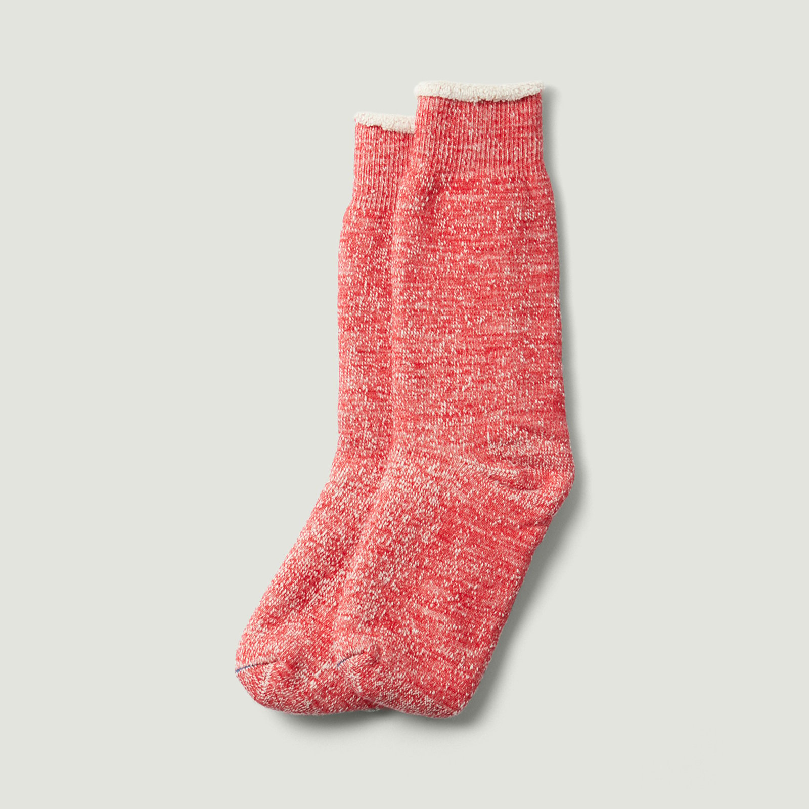 Double Face Crew Socks Red