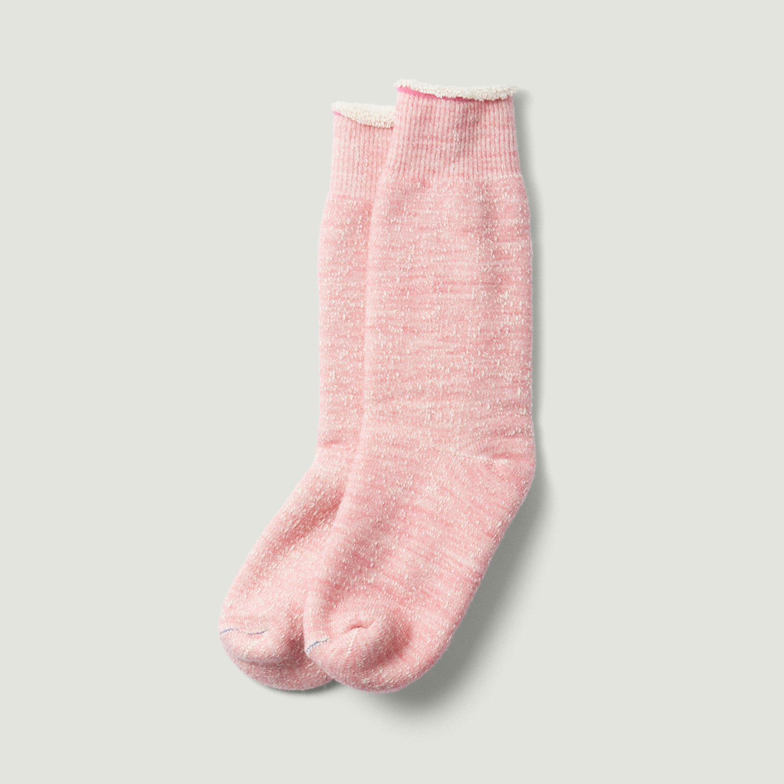 Double Face Crew Socks Pink