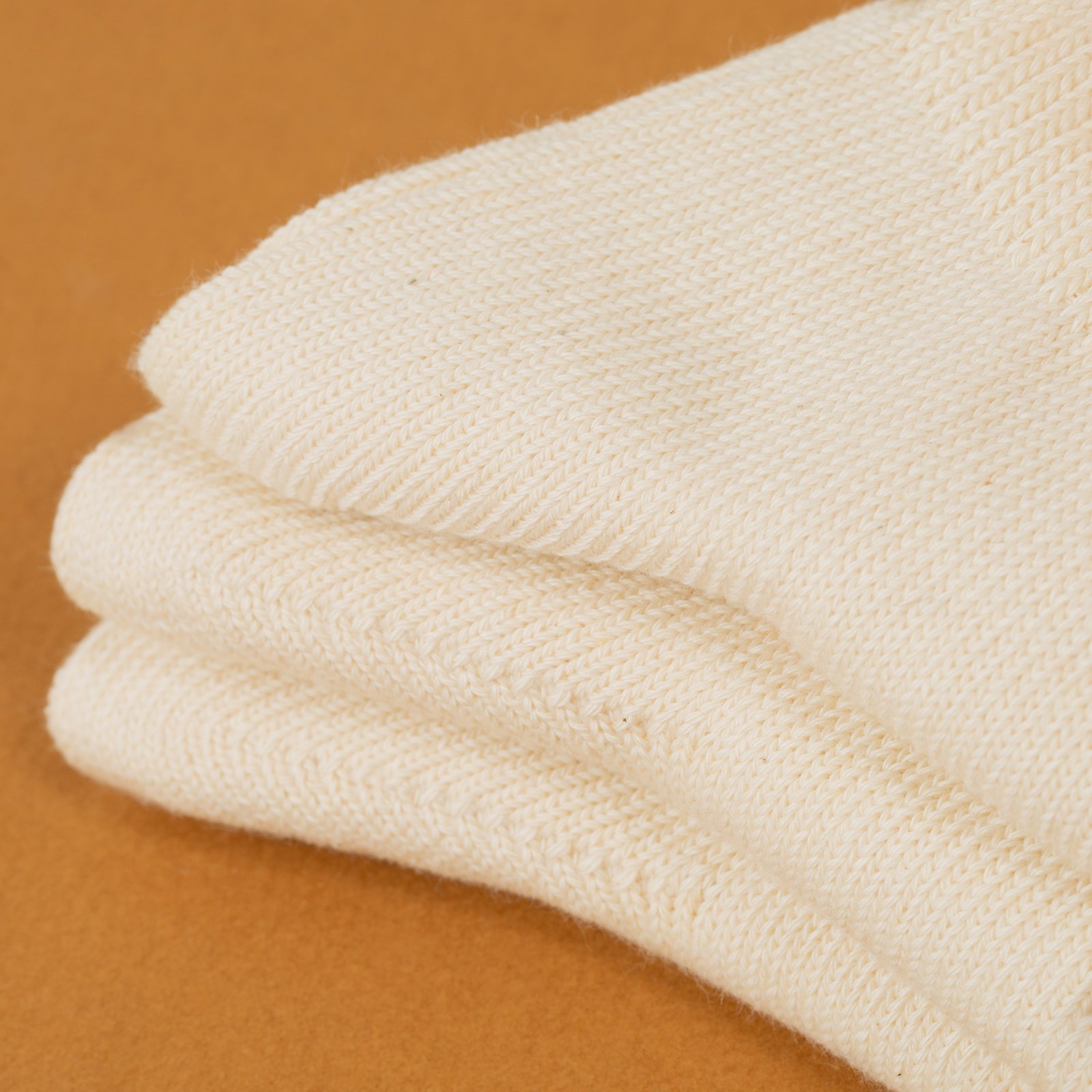 Organic Daily 3 Pack Ribbed Crew Socks Ecru