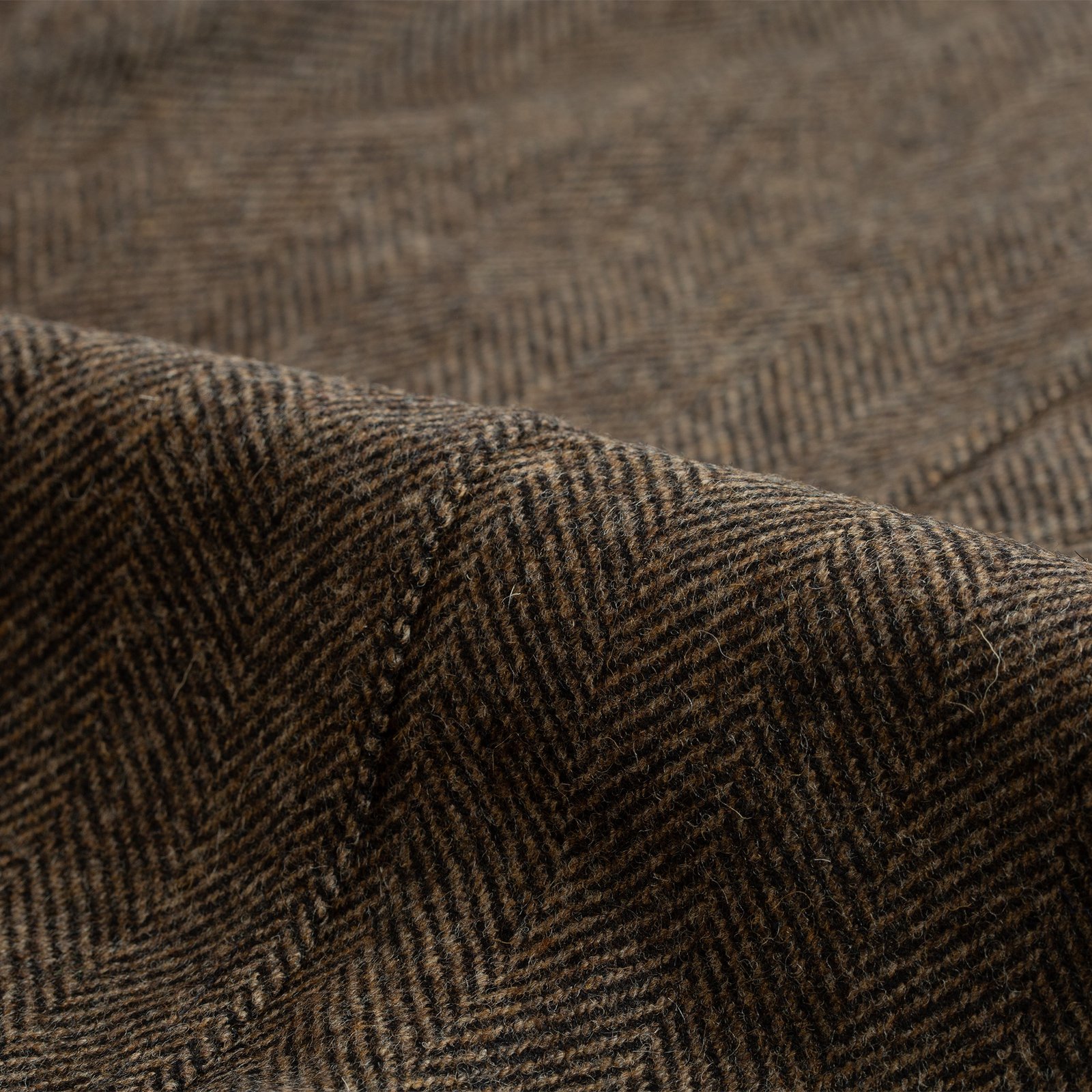 Labura Herringbone Wool Brown