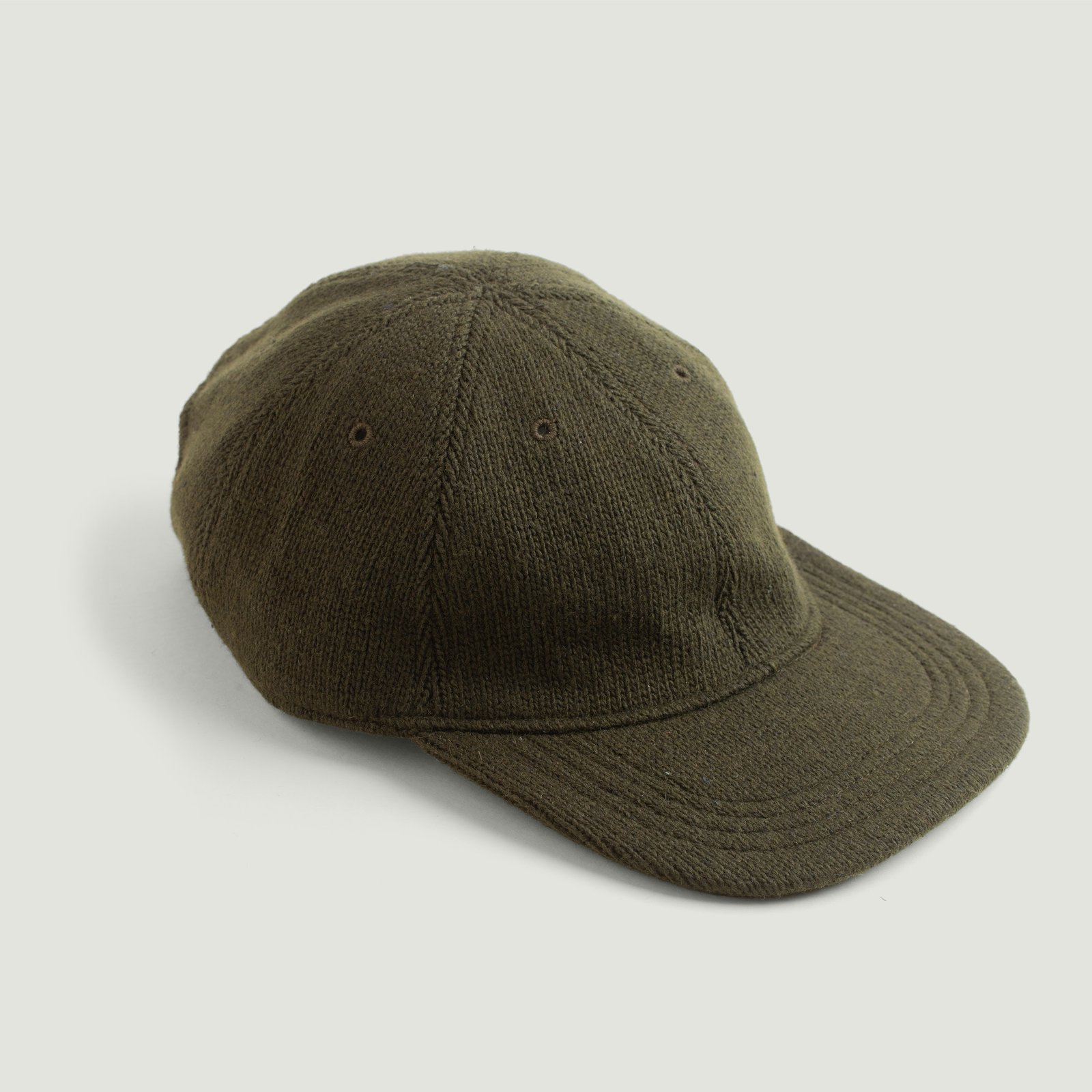 Recycle W/P 6 Panel Knit Cap Dark Olive