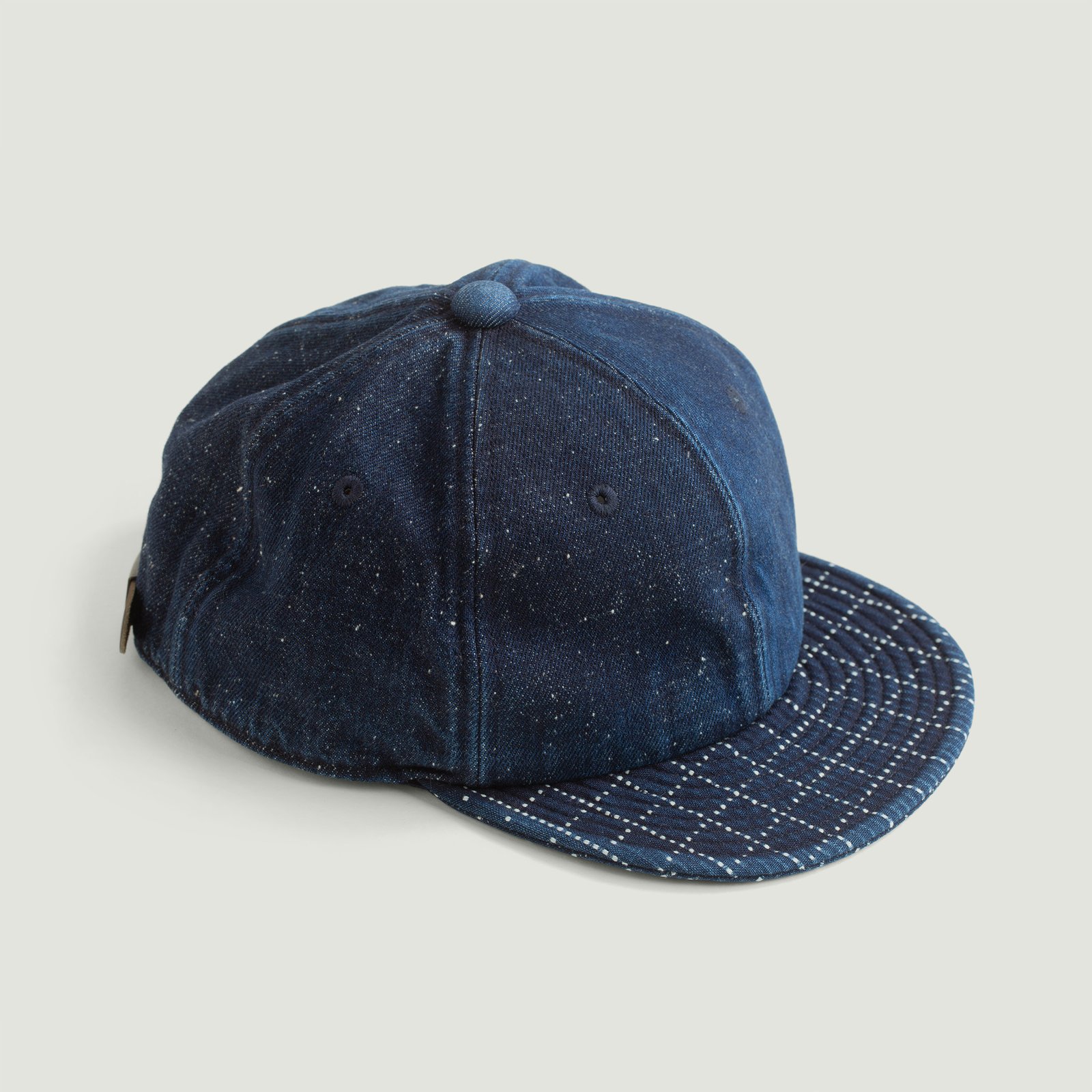 6-Panel Denim/Sashiko Cap Navy