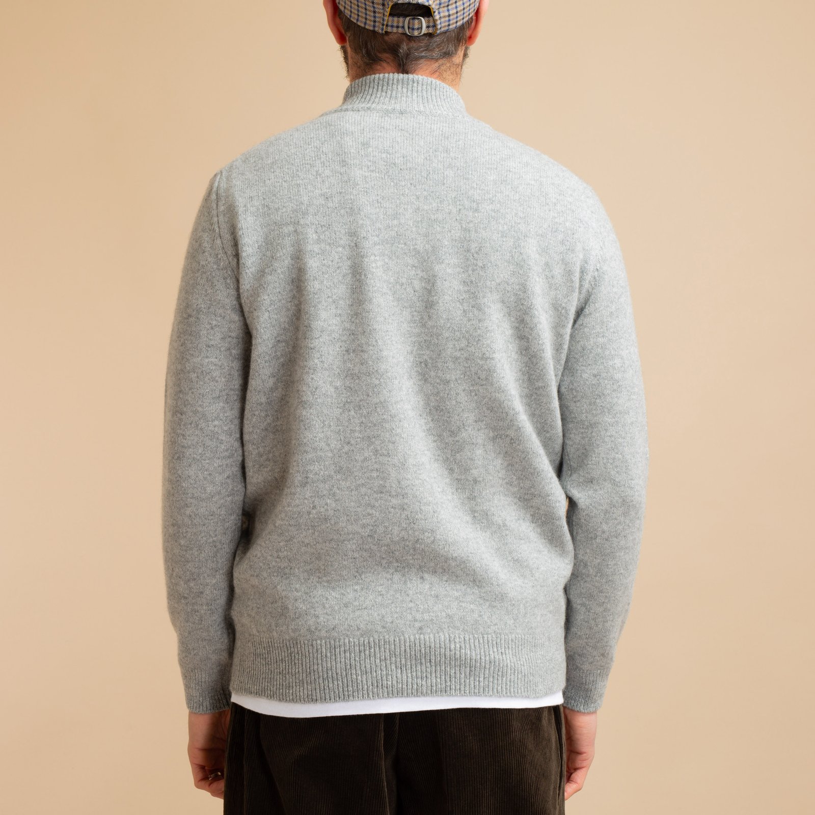 Wool/Cashmere Turtleneck Sweater Light Gray
