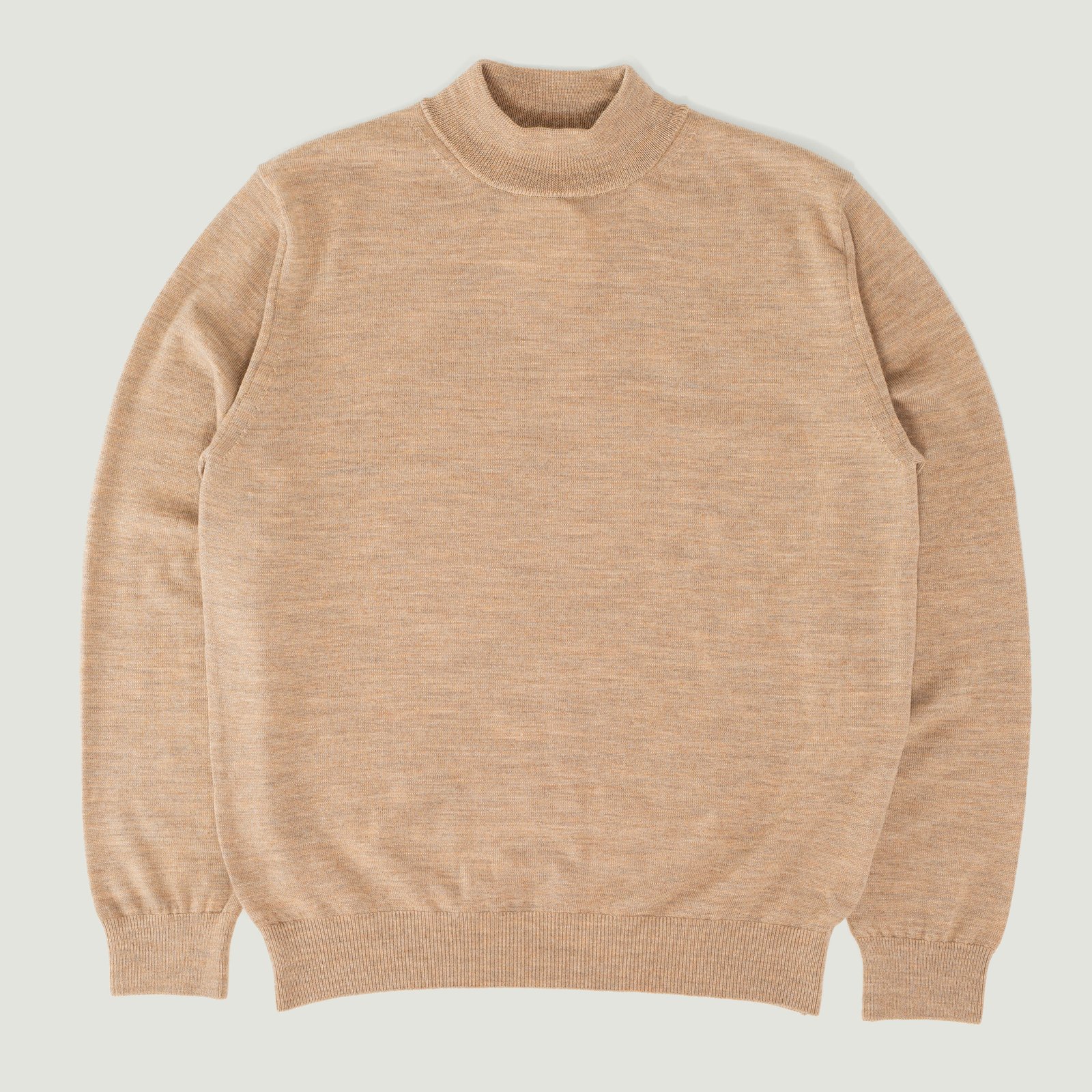 Light Brown Merino Turtleneck Sweater