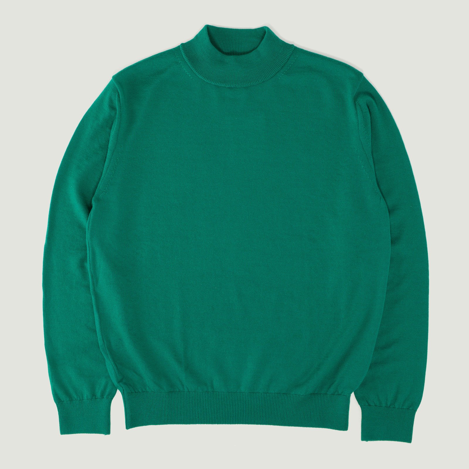 Grass Green Merino Turtleneck Sweater