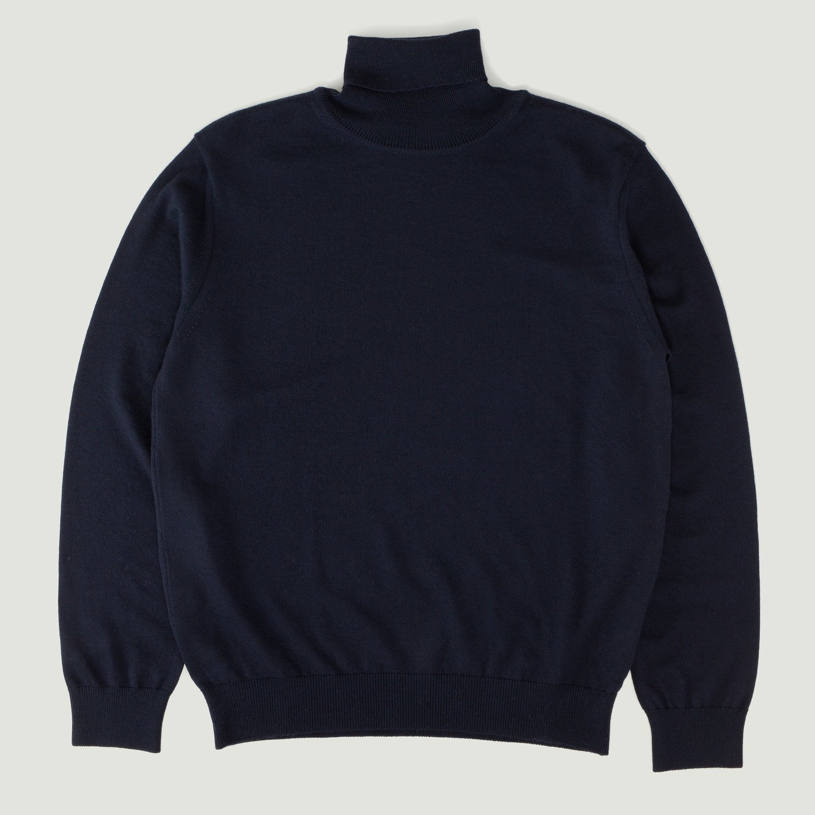 Navy Merino Turtleneck Sweater